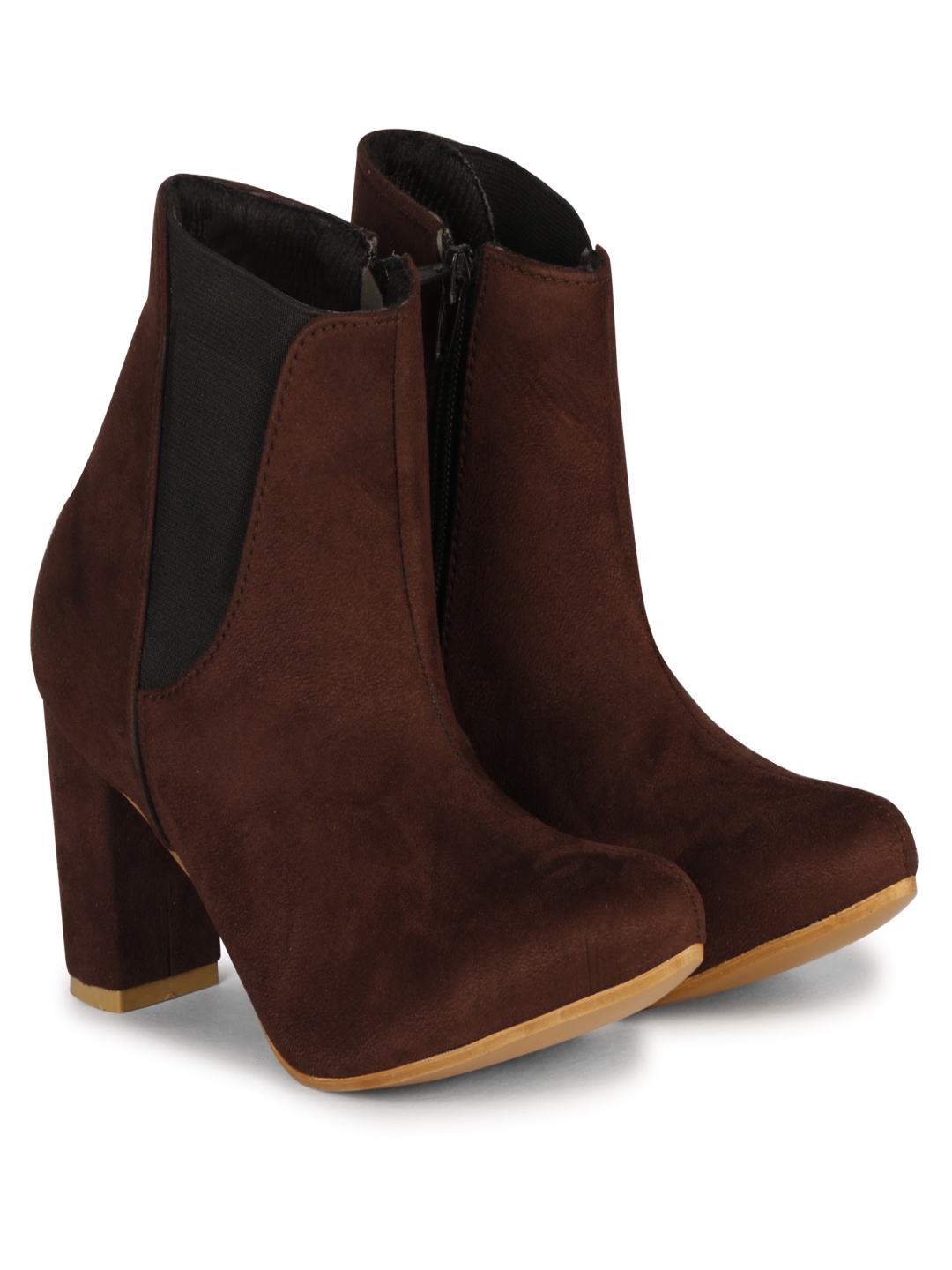 

Commander Shoes Women Block Heeled Cowboys Boots, Brown