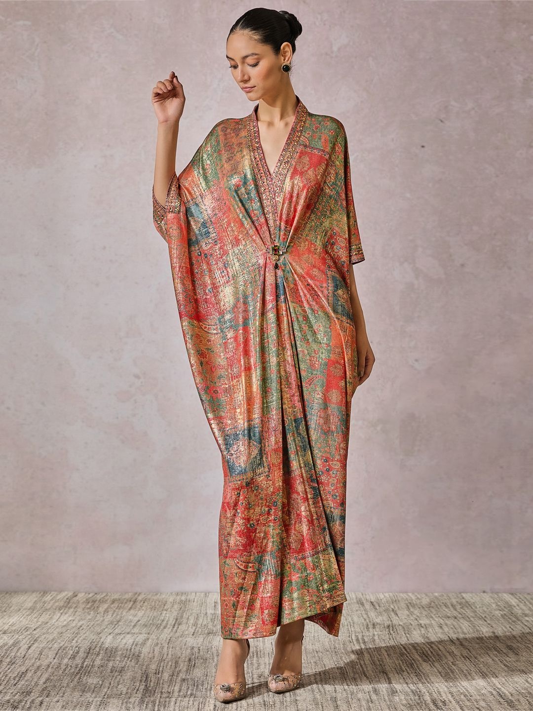 

Tarun Tahiliani Floral Print Kaftan Maxi Dress, Multi