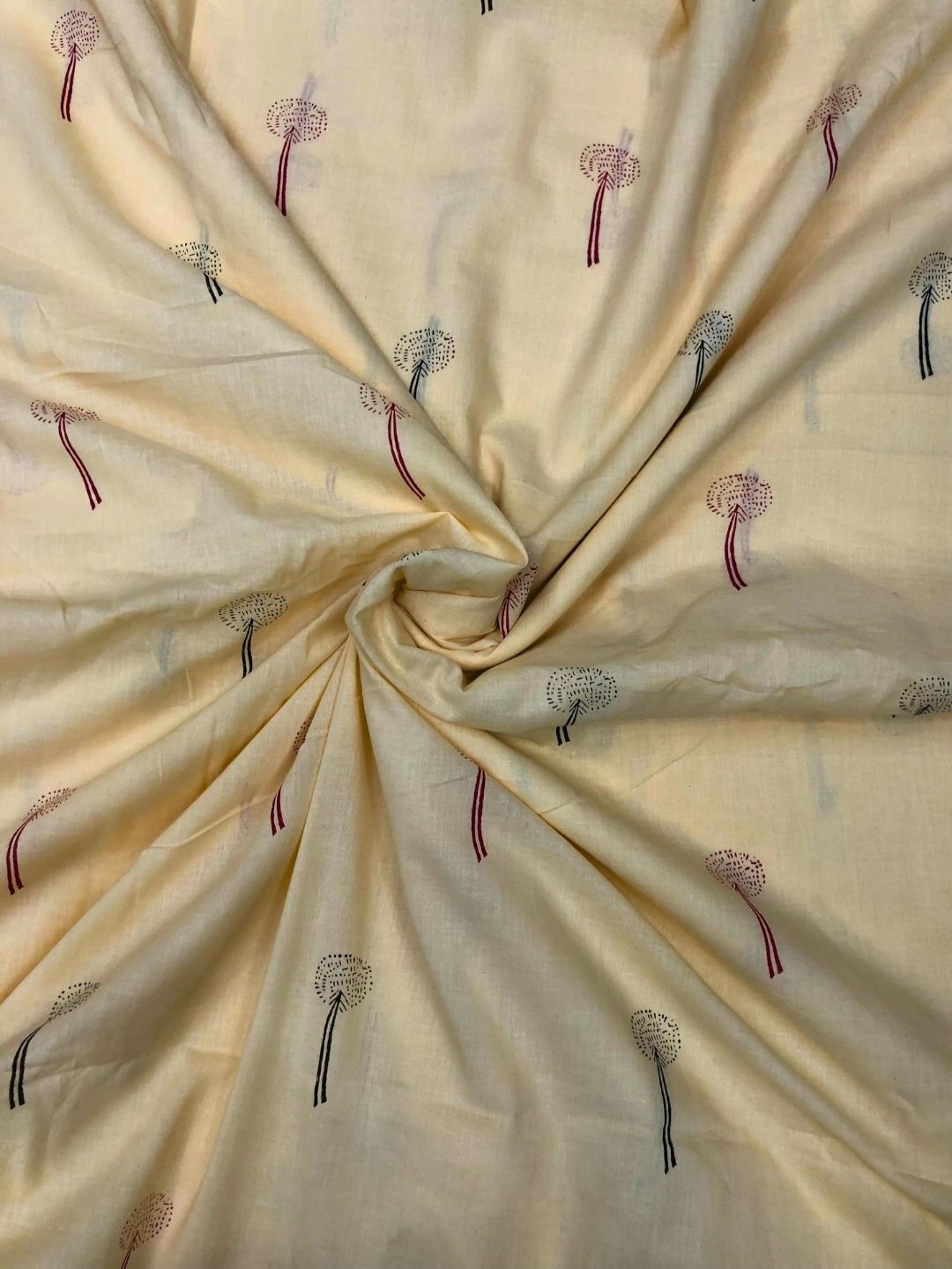 

PALASH Abstract Printed Pure Cotton Unstitched Dress Material, Cream
