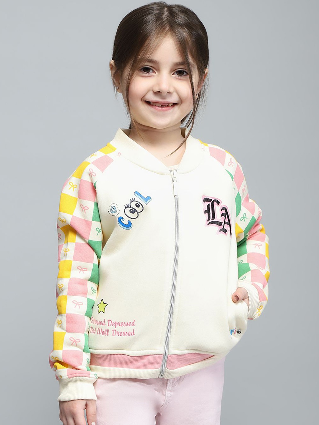 

Monte Carlo Girls Printed Sweatshirt, Off white
