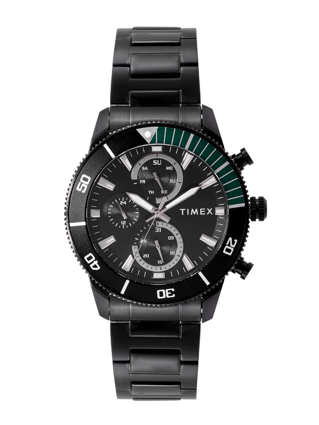 

Timex Men Analogue Multi Function Stainless Steel Watch - TWEG272SMU05, Black