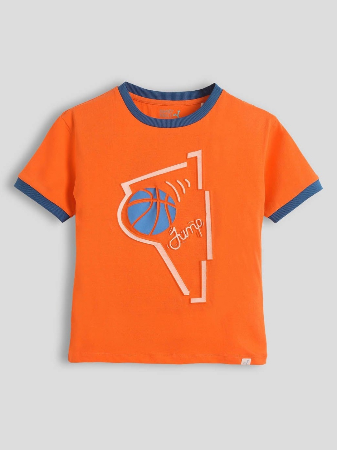 

Somersault Boys Graphic Printed Round Neck Cotton T-shirt, Orange