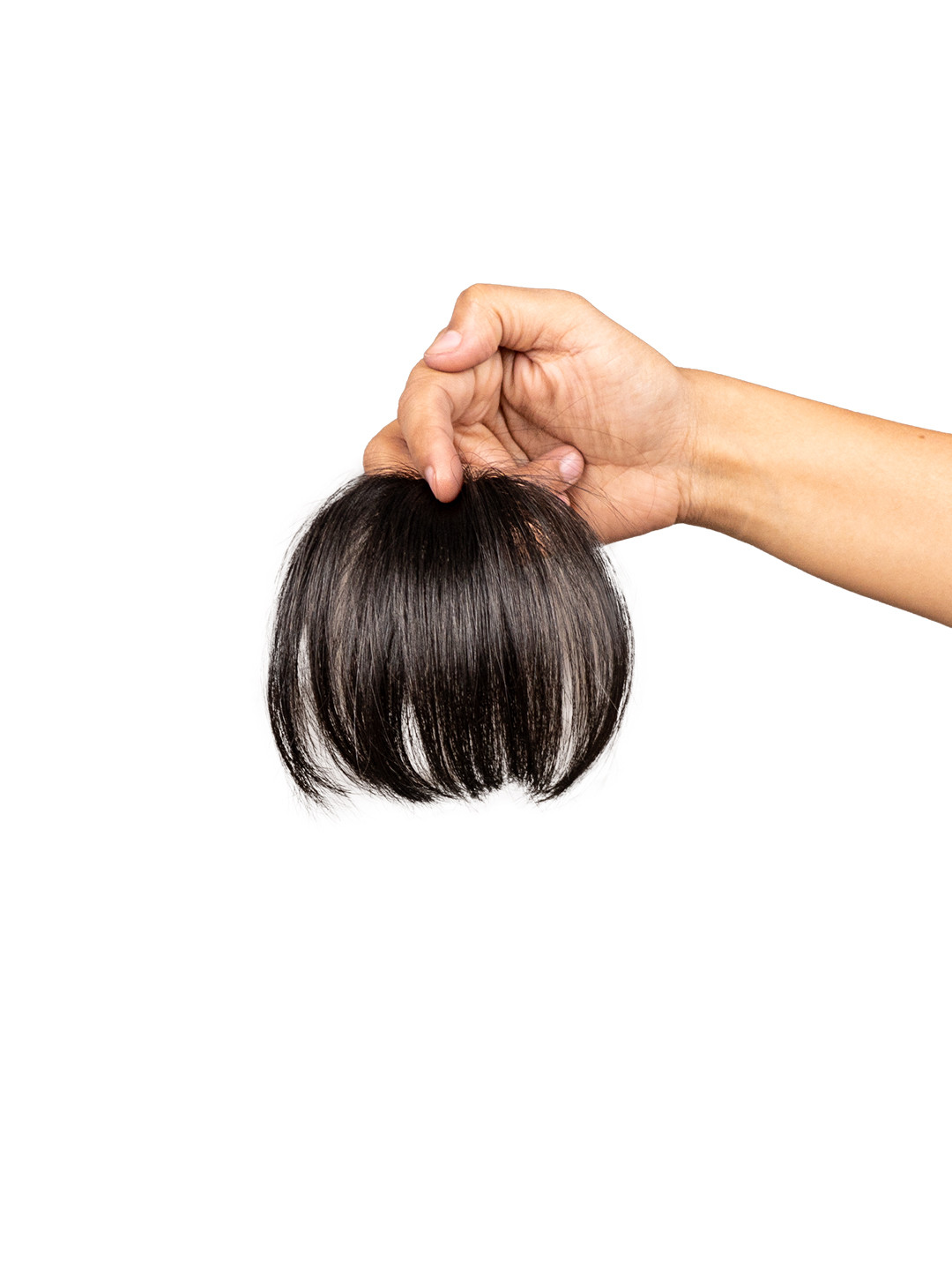 

GEMERIA HAIR Clip-In Straight Scalp Topper Bangs Hair Extension - Natural Black Brown