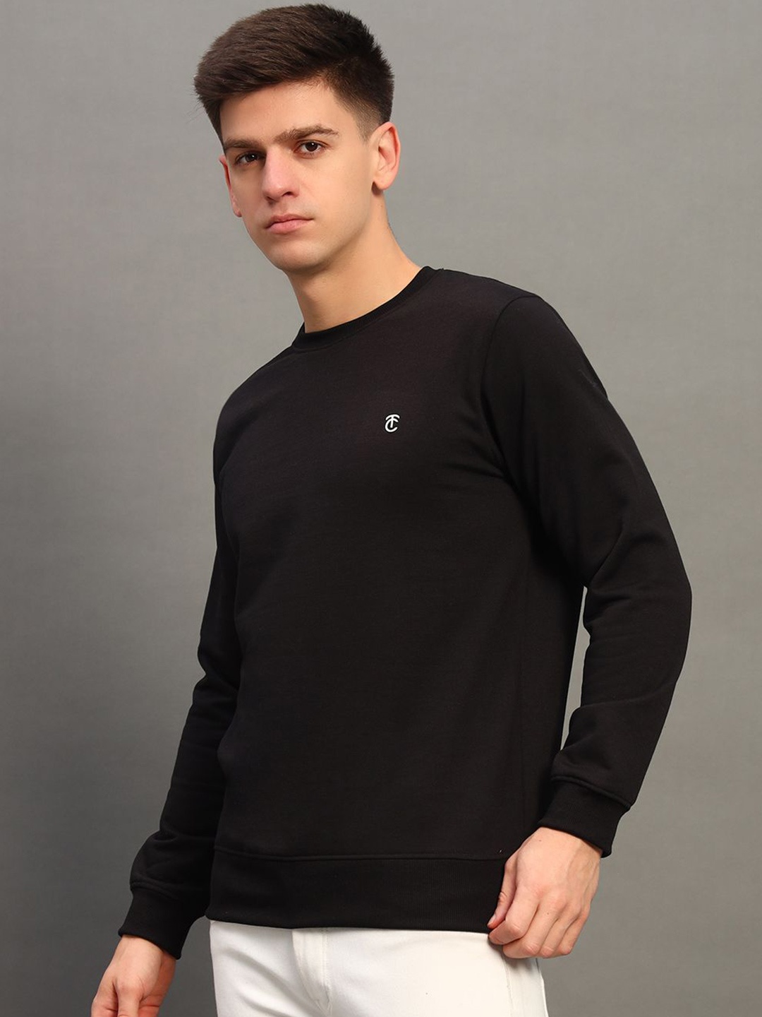 

THE CASUALS Men Sweatshirt, Black