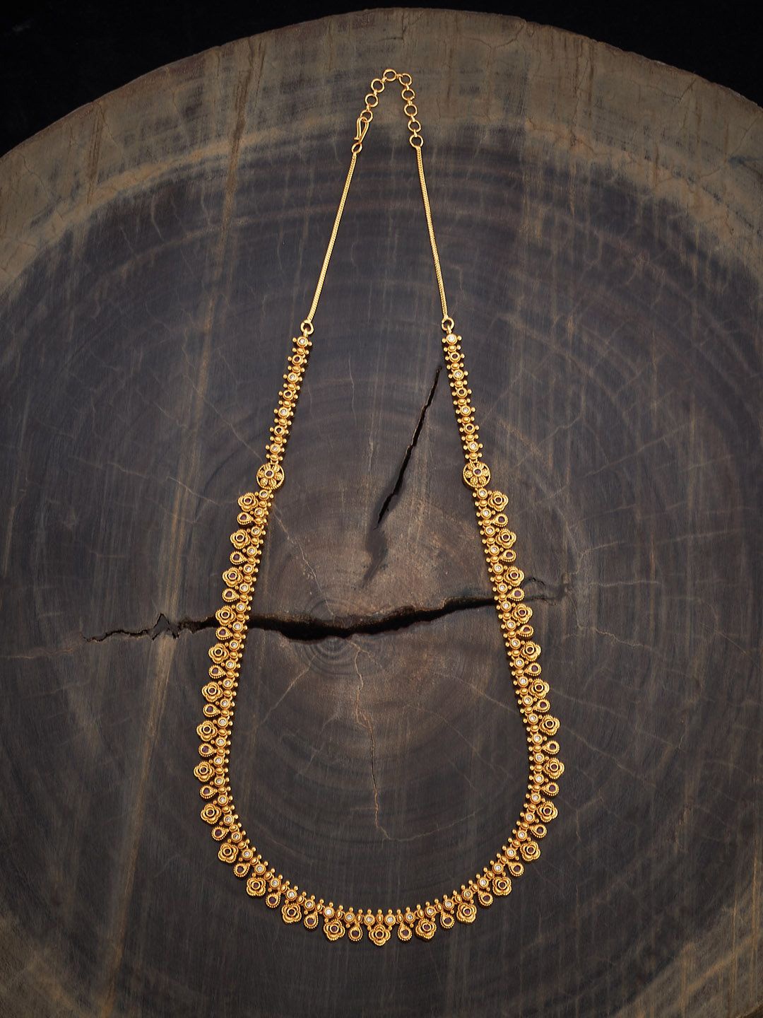 

Kushal's Fashion Jewellery Copper Ruby Gold-Plated Antique Necklace
