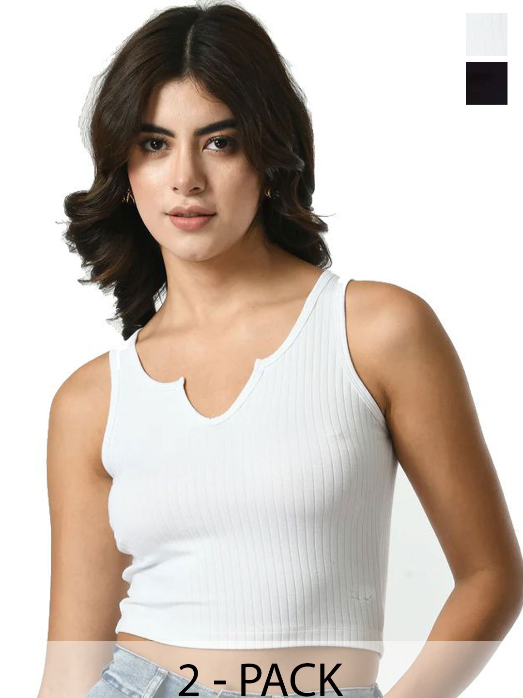 

SRISARAS Halter Neck Tank Top, White