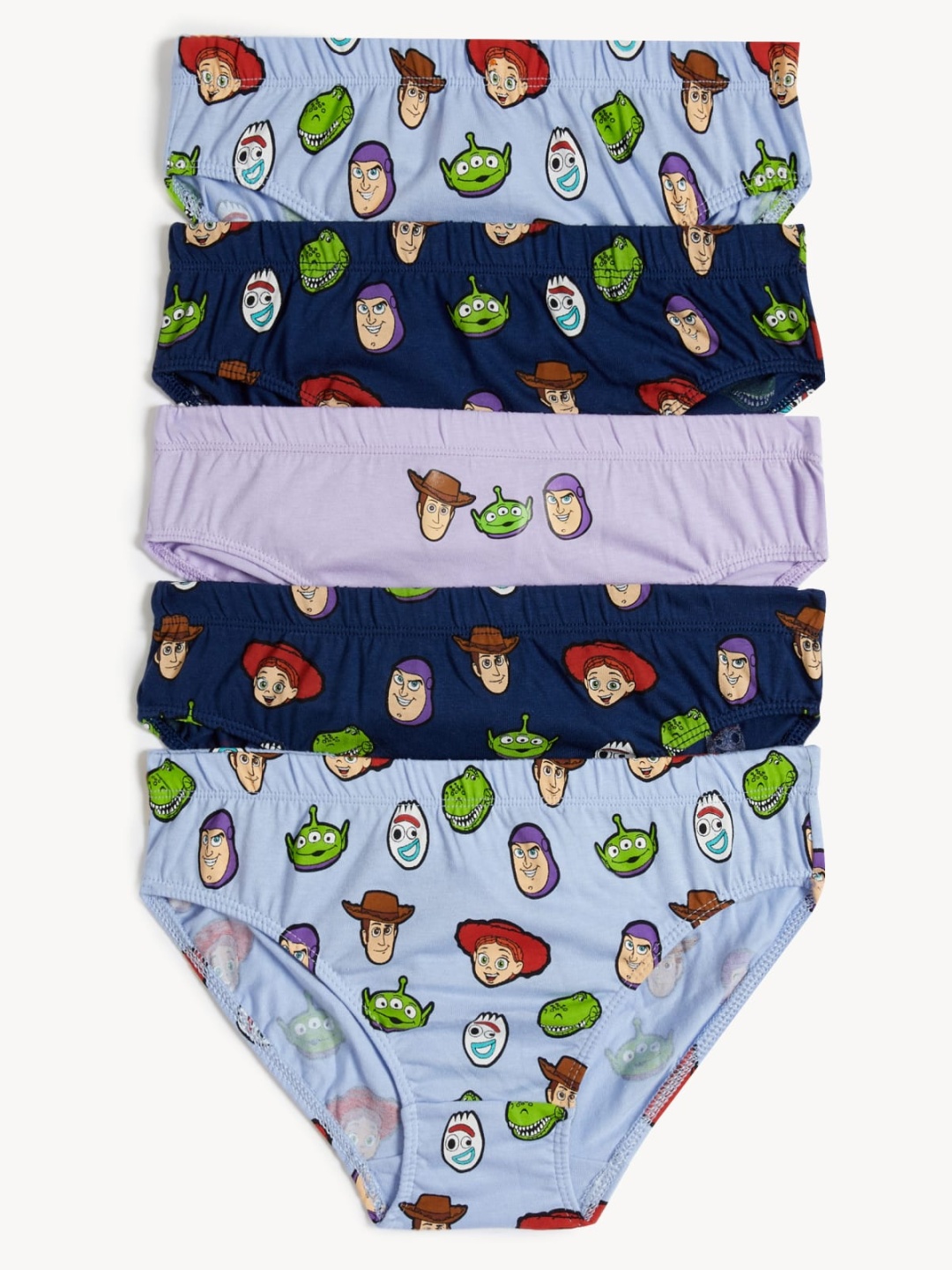 

Marks & Spencer Boys Pack Of 5 Printed Pure Cotton Basic Briefs T715754DBLUE MIX_1, Blue