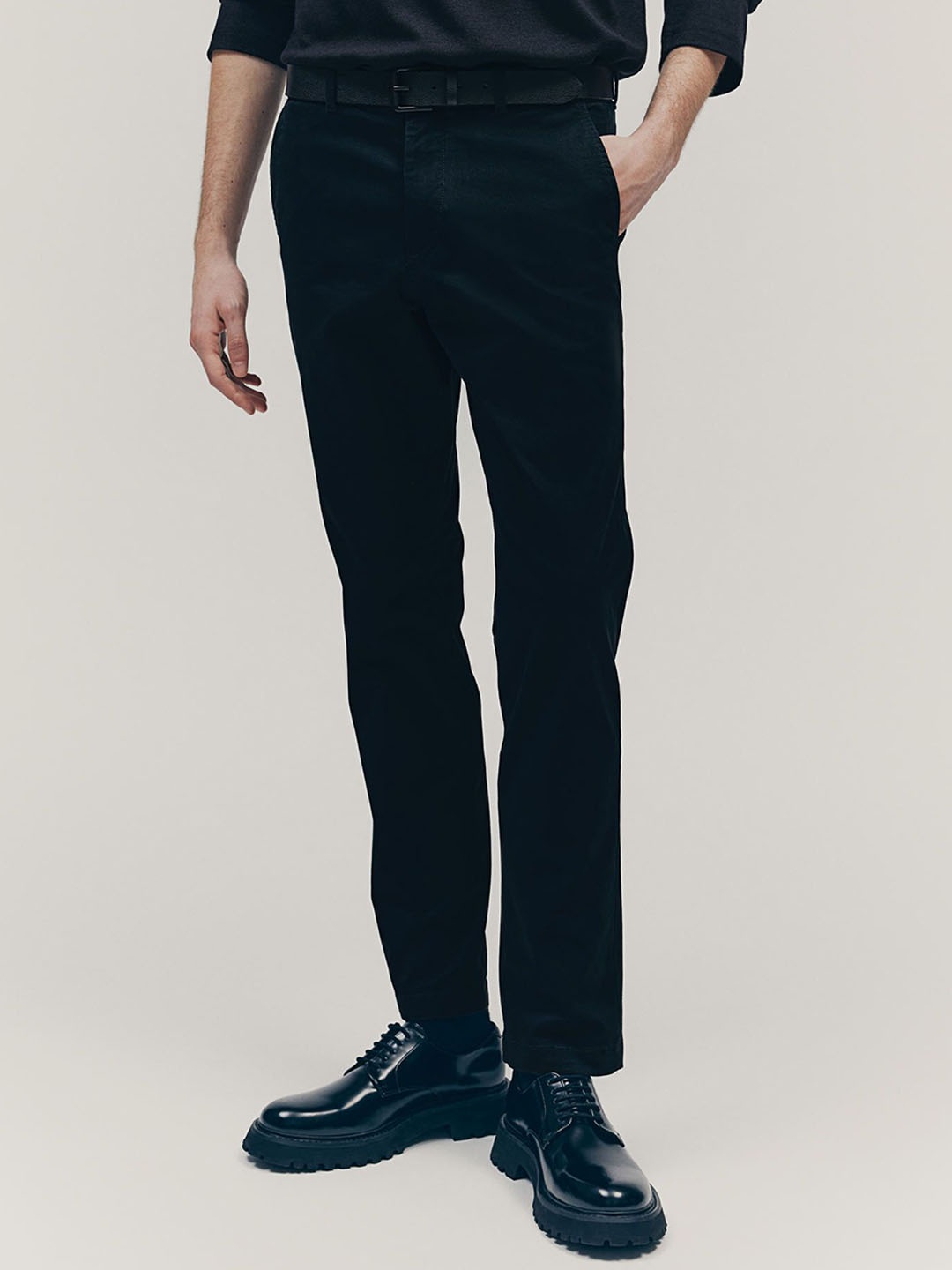 

H&M Slim Fit Cotton Chinos, Black