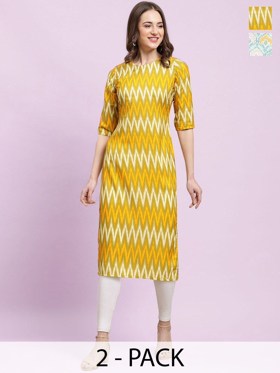 

Moda Rapido Women Ethnic Motifs Printed Floral Crepe Kurta, Multi