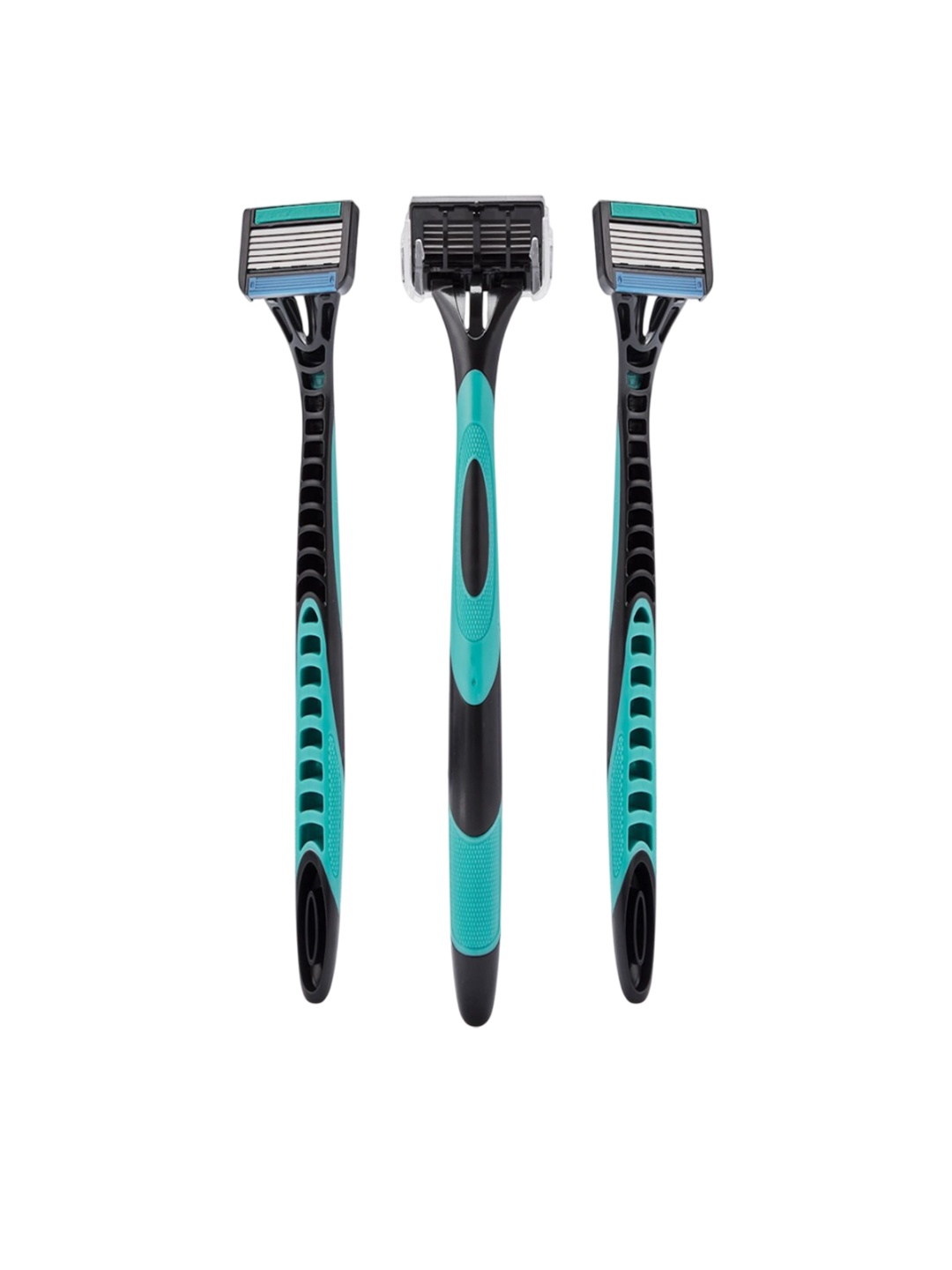 

E1 Set Of 3 Ninja 6 Blade Razor For Precision Shaving, Blue