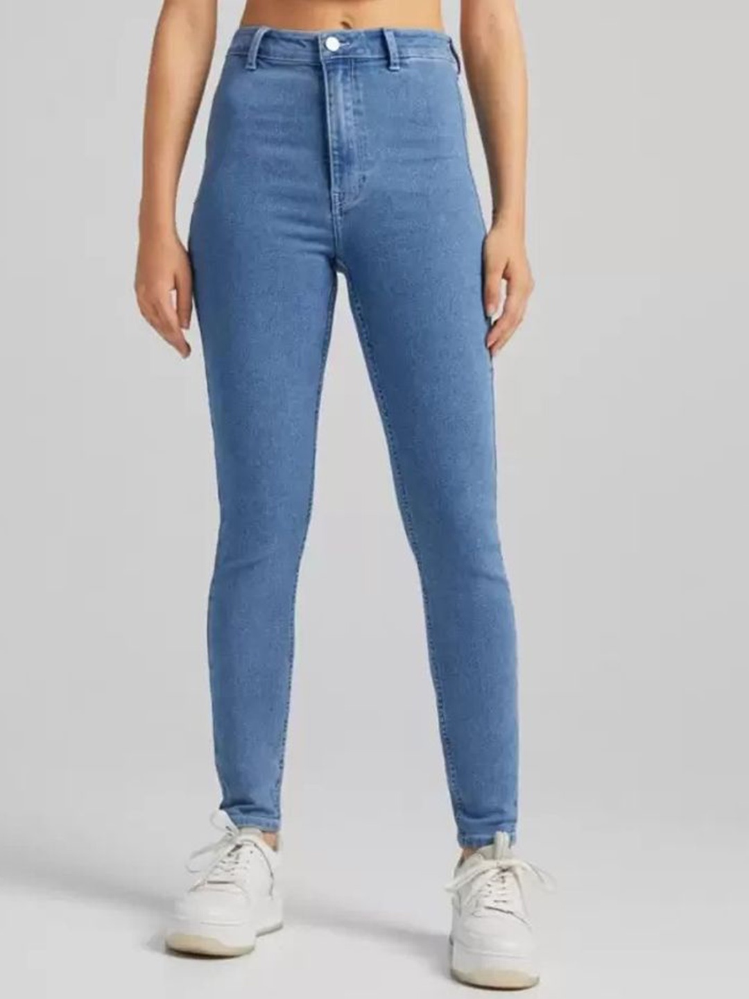 

KASHIAN Women Jean Boyfriend Fit High-Rise Stretchable Jeans, Blue