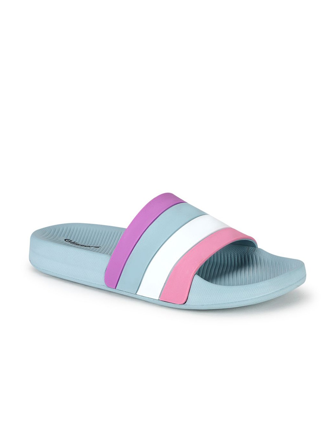 

GLISSERS Kids EVA Striped Sliders, Blue