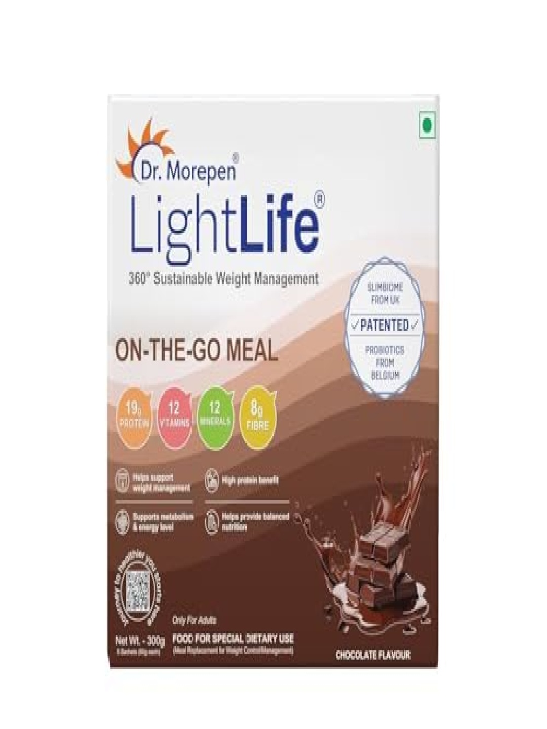 

Dr. Morepen LightLife On-The-Go Meal 19 g Protein & 8 g Fibre - 5 Sachets, Beige