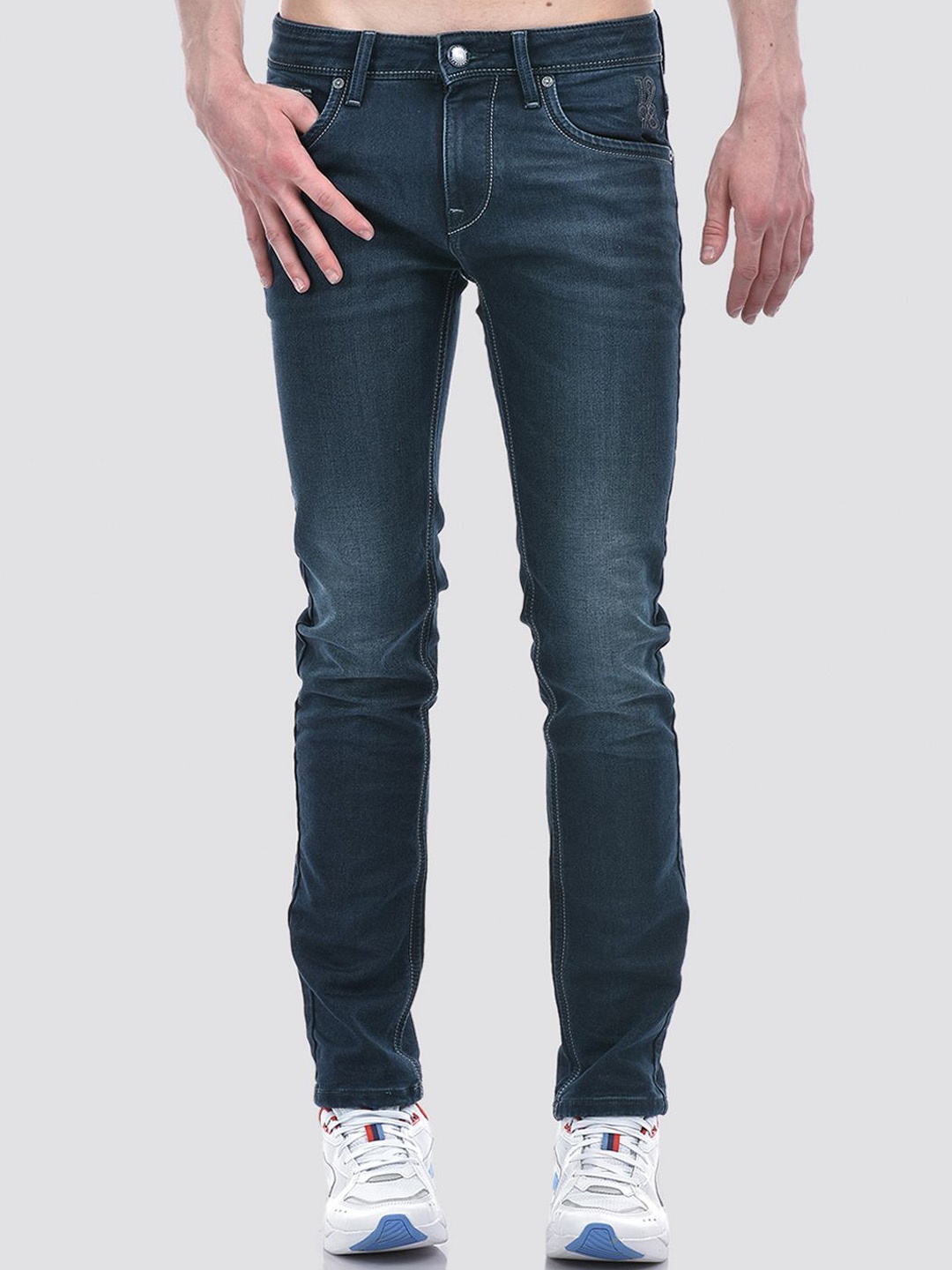 

Lawman pg3 Men Slim Fit Light Fade Stretchable Jeans, Blue