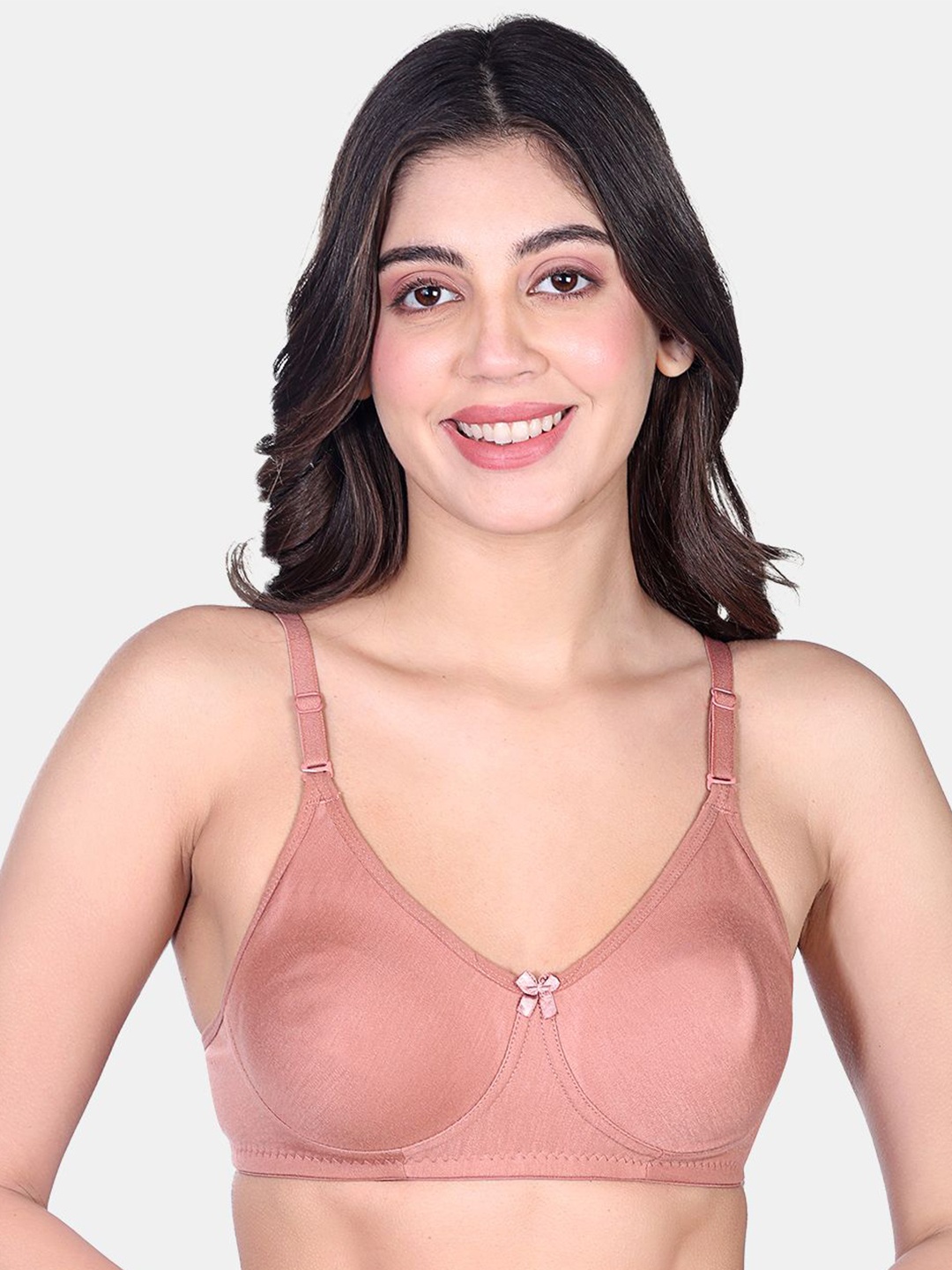 

SKDREAMS Women Full Coverage Bra, Peach