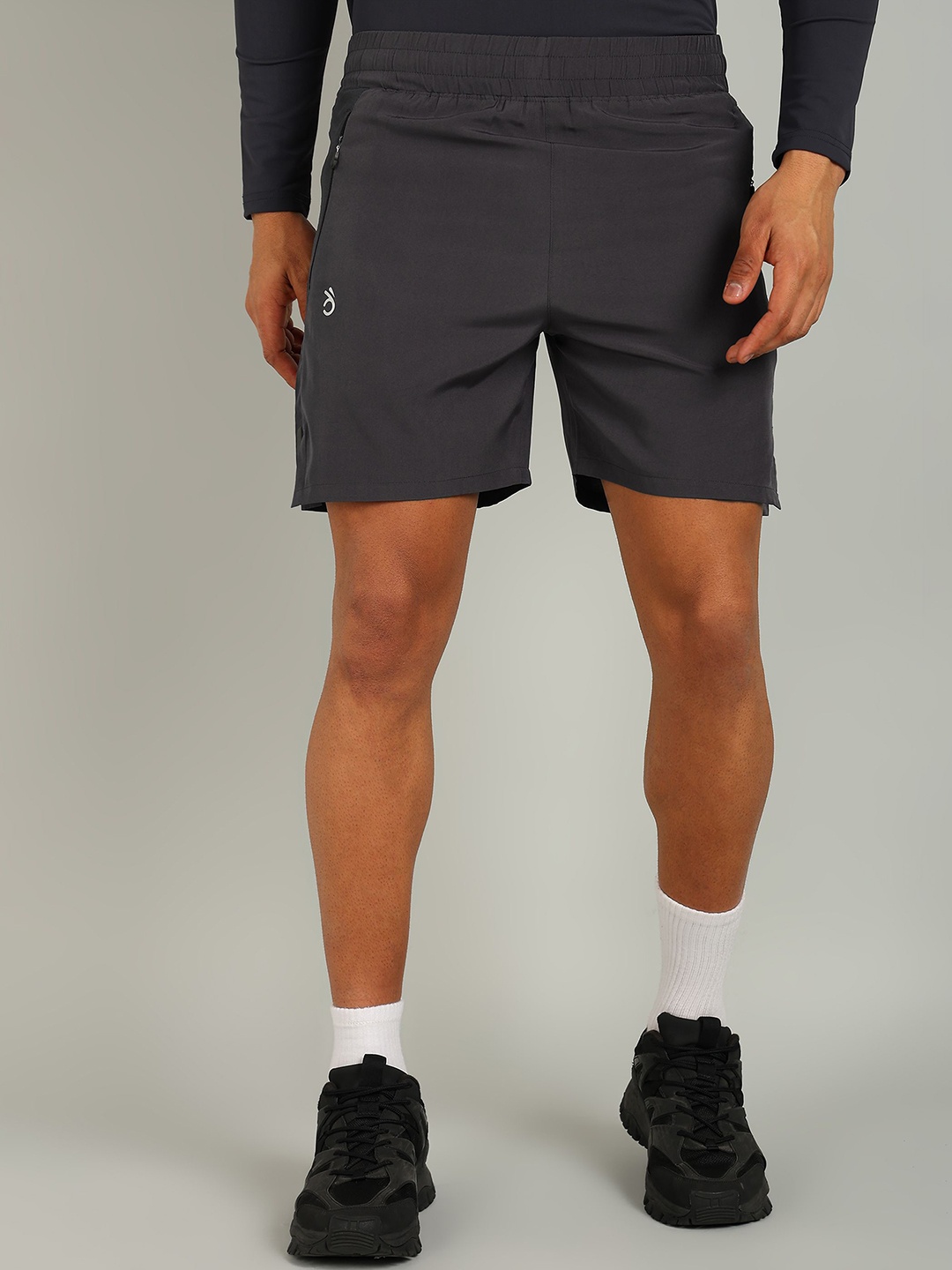 

Moda Rapido Men Slim Fit Sports Shorts, Charcoal