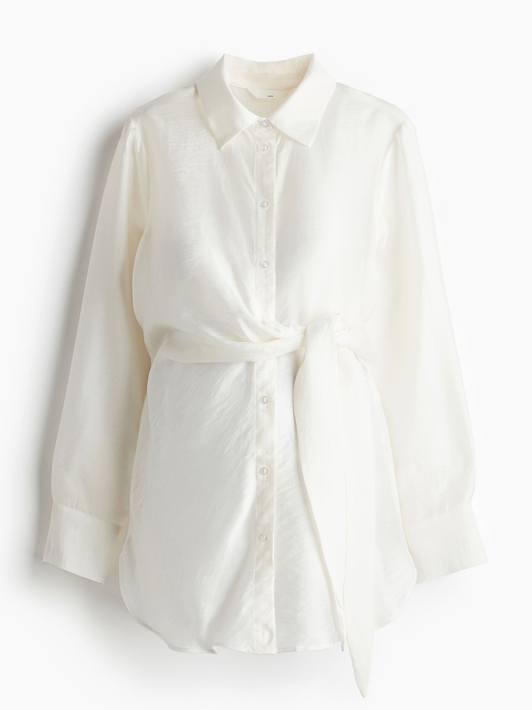 

H&M Mama Before & After Tie-Detail Shirt, White