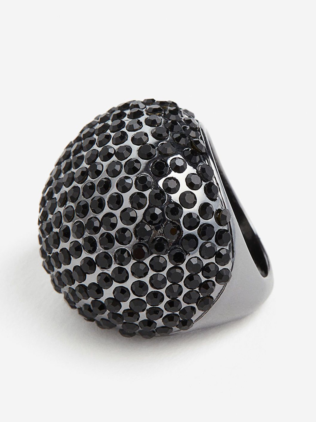 

H&M Rhinestone-Decorated Ring, Black