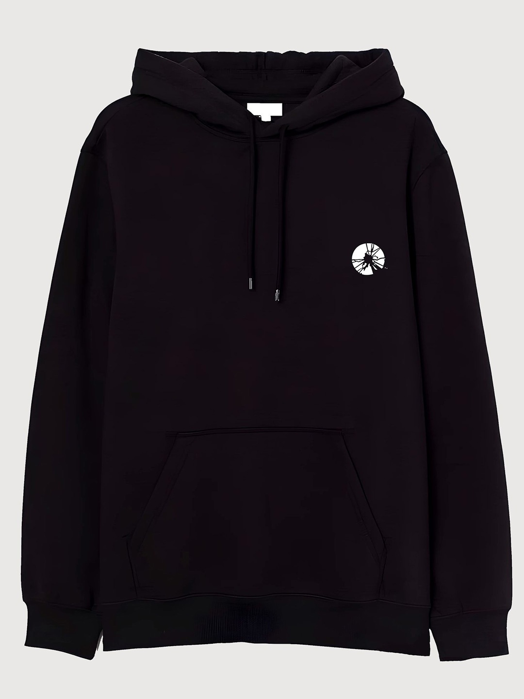 

TheBTclub Men Printed Hooded Sweatshirt, Black