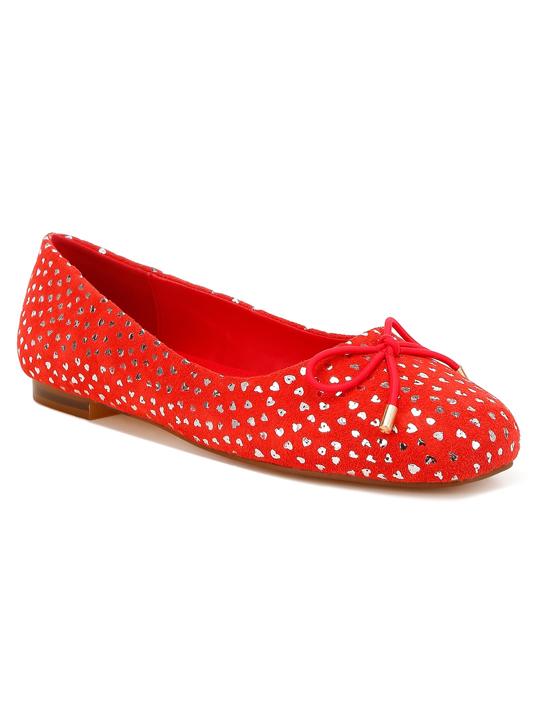 

RAG & CO Women Ballerinas with Bows Flats, Red