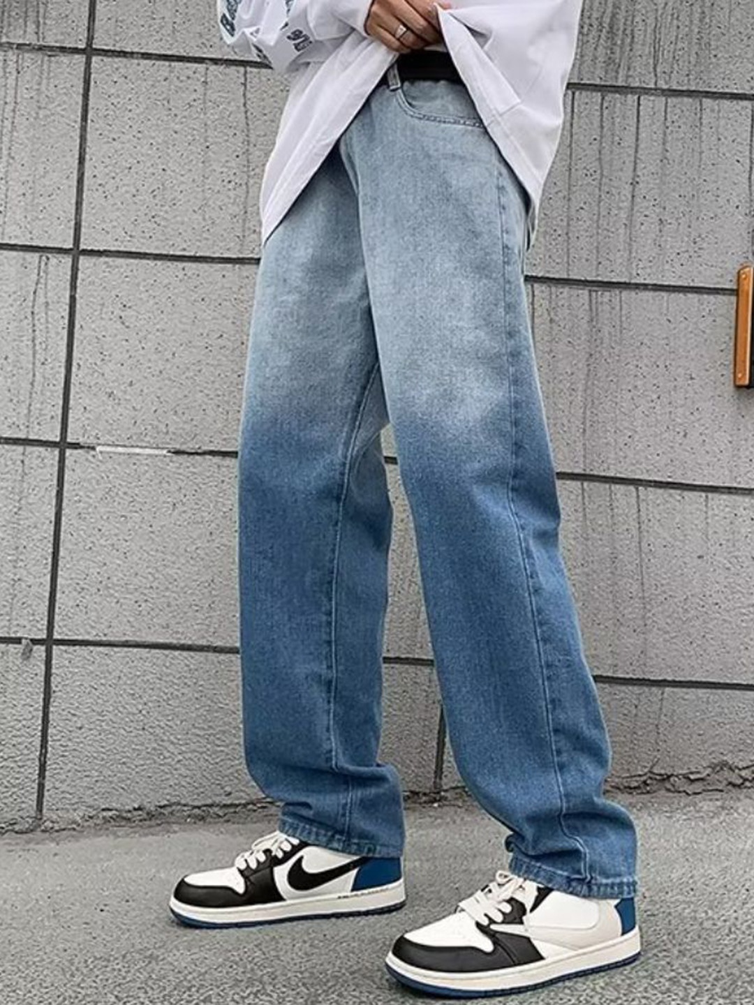 

HERE&NOW Men Light Fade Jeans, Blue