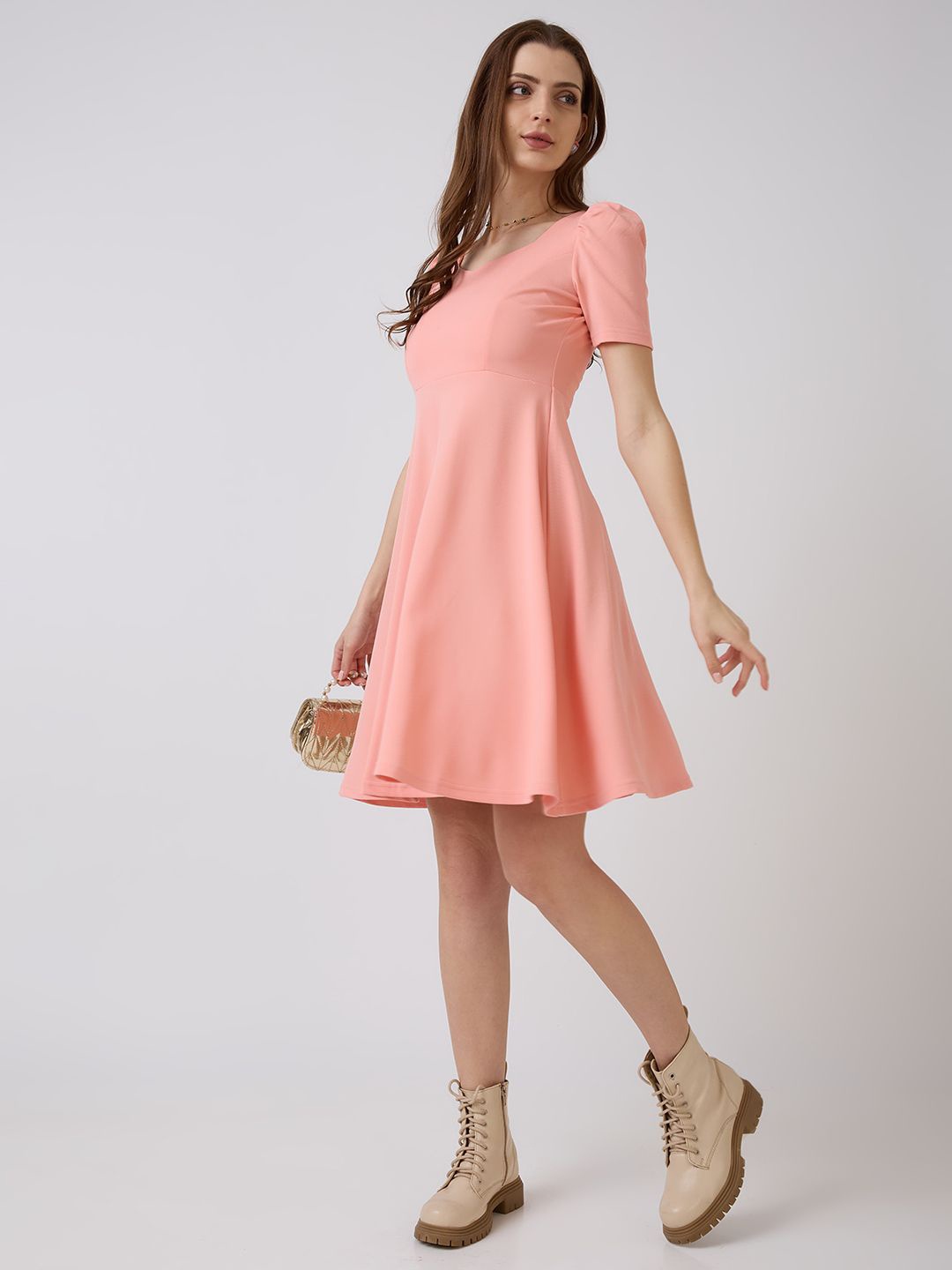 

SZN Fit & Flare Dress, Peach