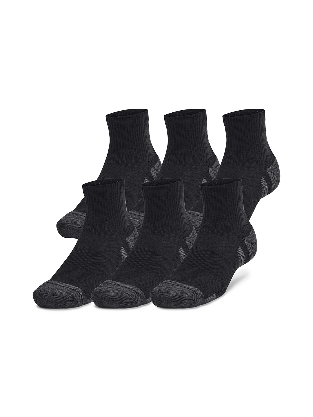 

UNDER ARMOUR Performance Tech 6-Pack Quarter Socks, Black