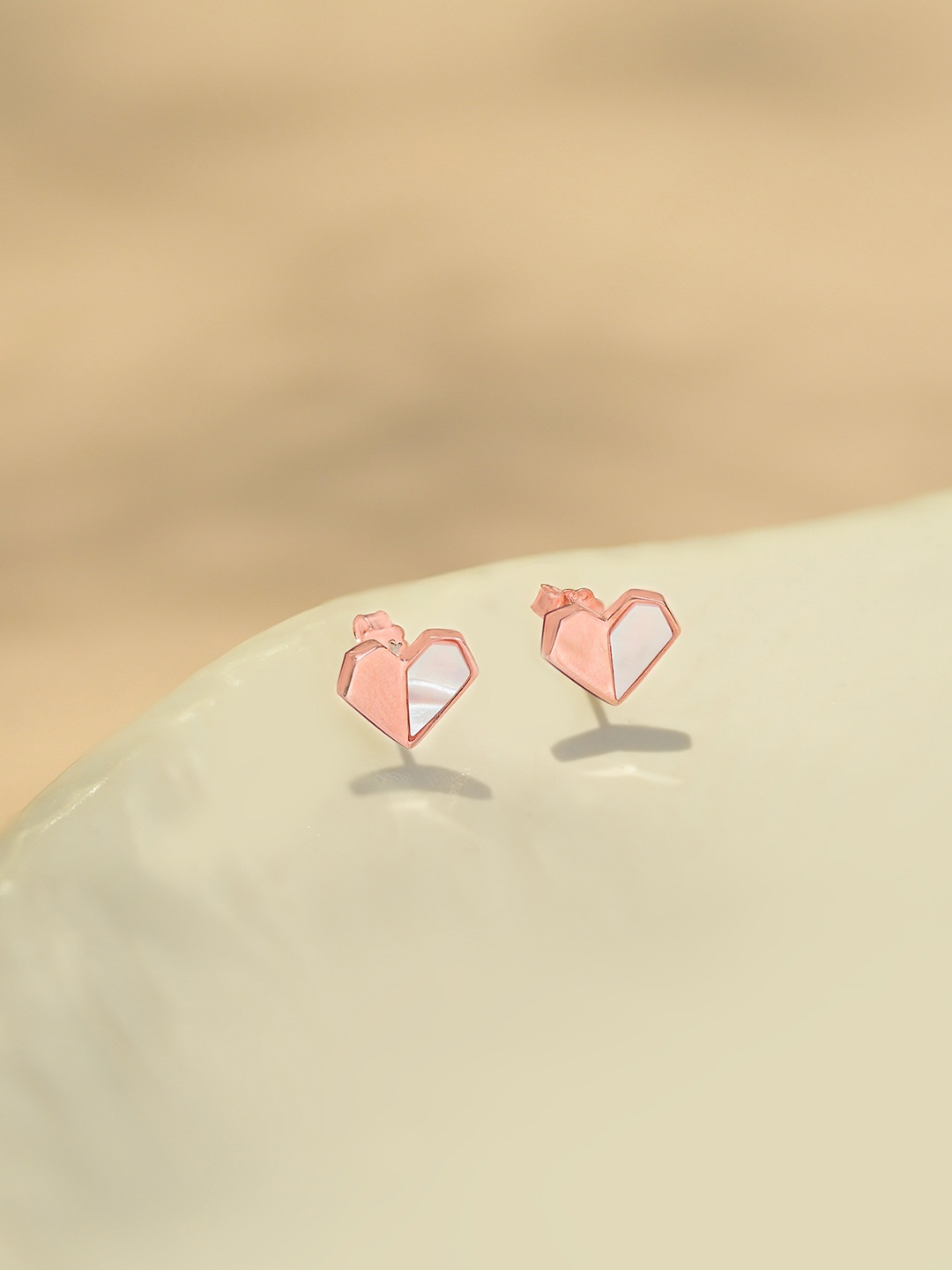 

TOUCH925 Contemporary Studs Earrings, Rose gold