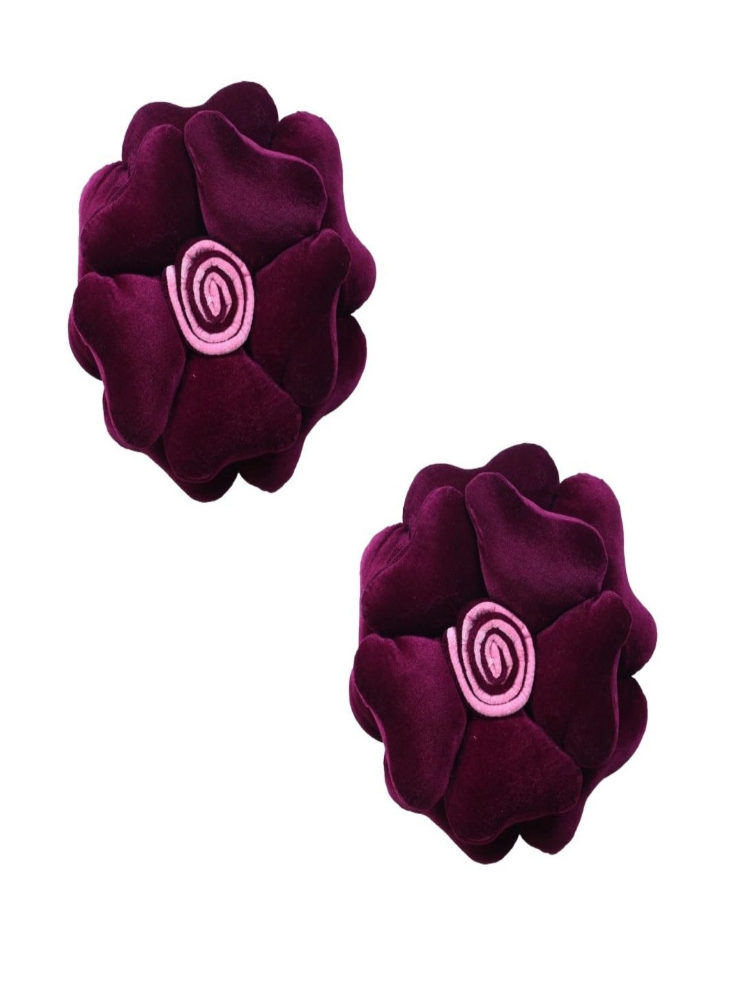 

Myntra Elegant Homes Burgundy & Pink 2 Pieces Floral Shape Cotton Decorative Cushions