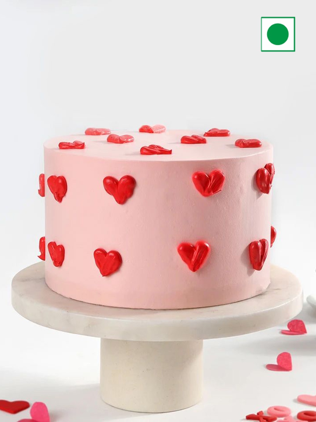 

IGP Chocolate Eggless Heart Shape Cake - 600g, Red
