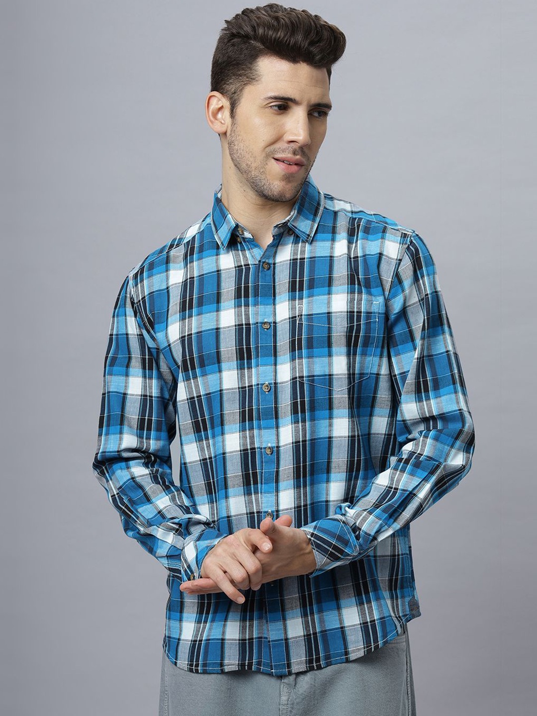 

NEON CHILLIE Men Tartan Checks Opaque Checked Casual Shirt, Multi