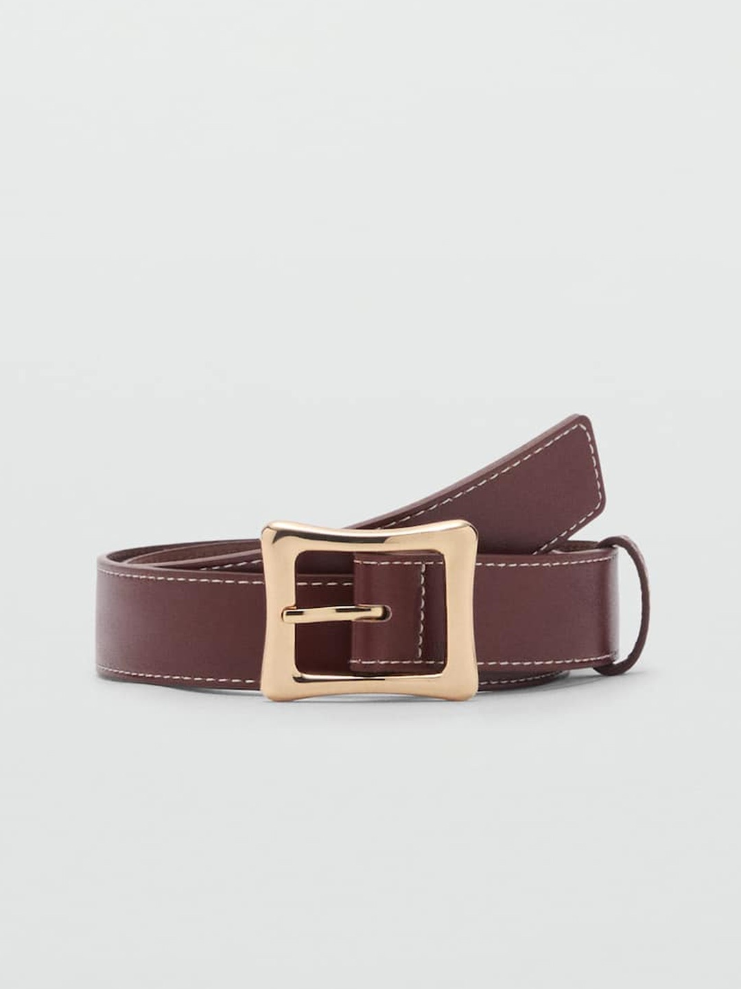 

MANGO Women Wide Belt, Brown