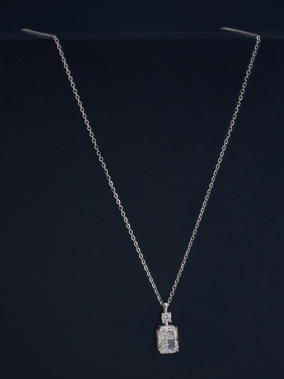 

Kushal's Fashion Jewellery 92.5 Silver Rhodium-Plated Contemporary Pendants