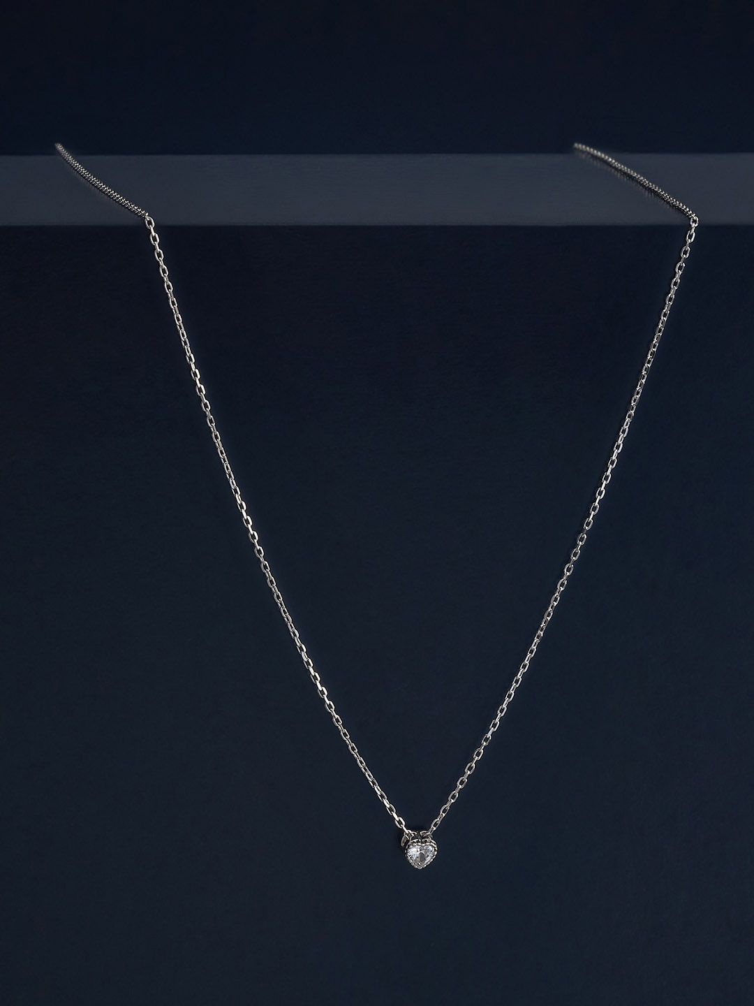 

Kushal's Fashion Jewellery 92.5 Silver White Rhodium-Plated Chain