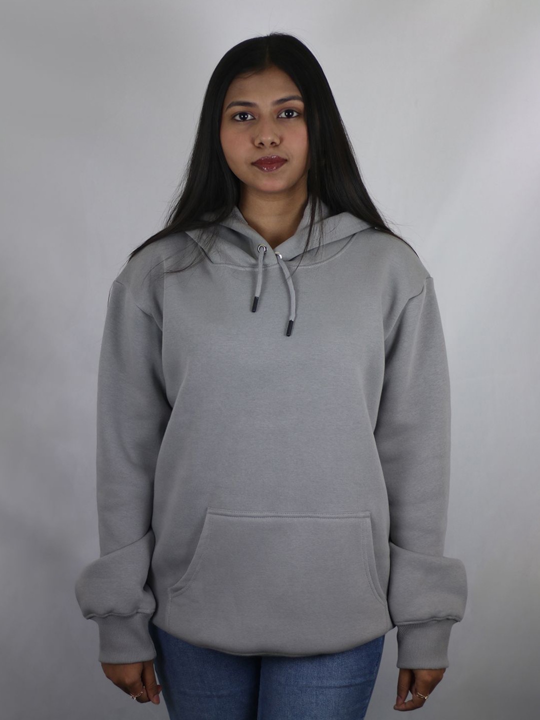 

EKSDEE Women Hooded Sweatshirt, Grey