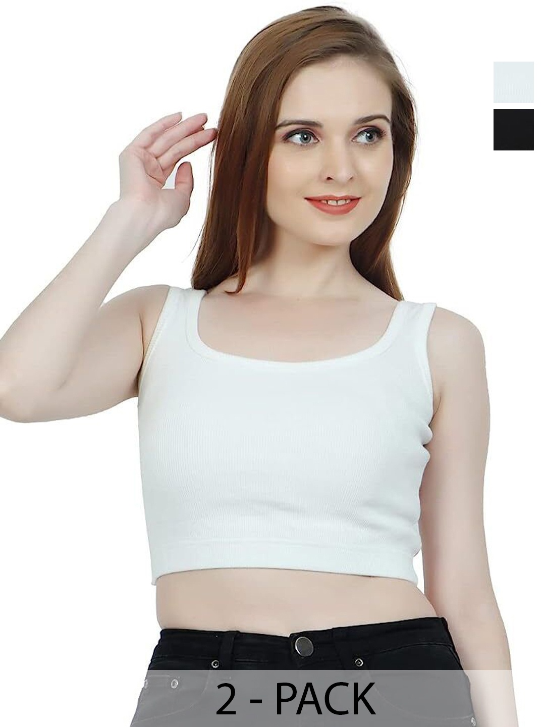 

SRISARAS Tank Crop Top, Black