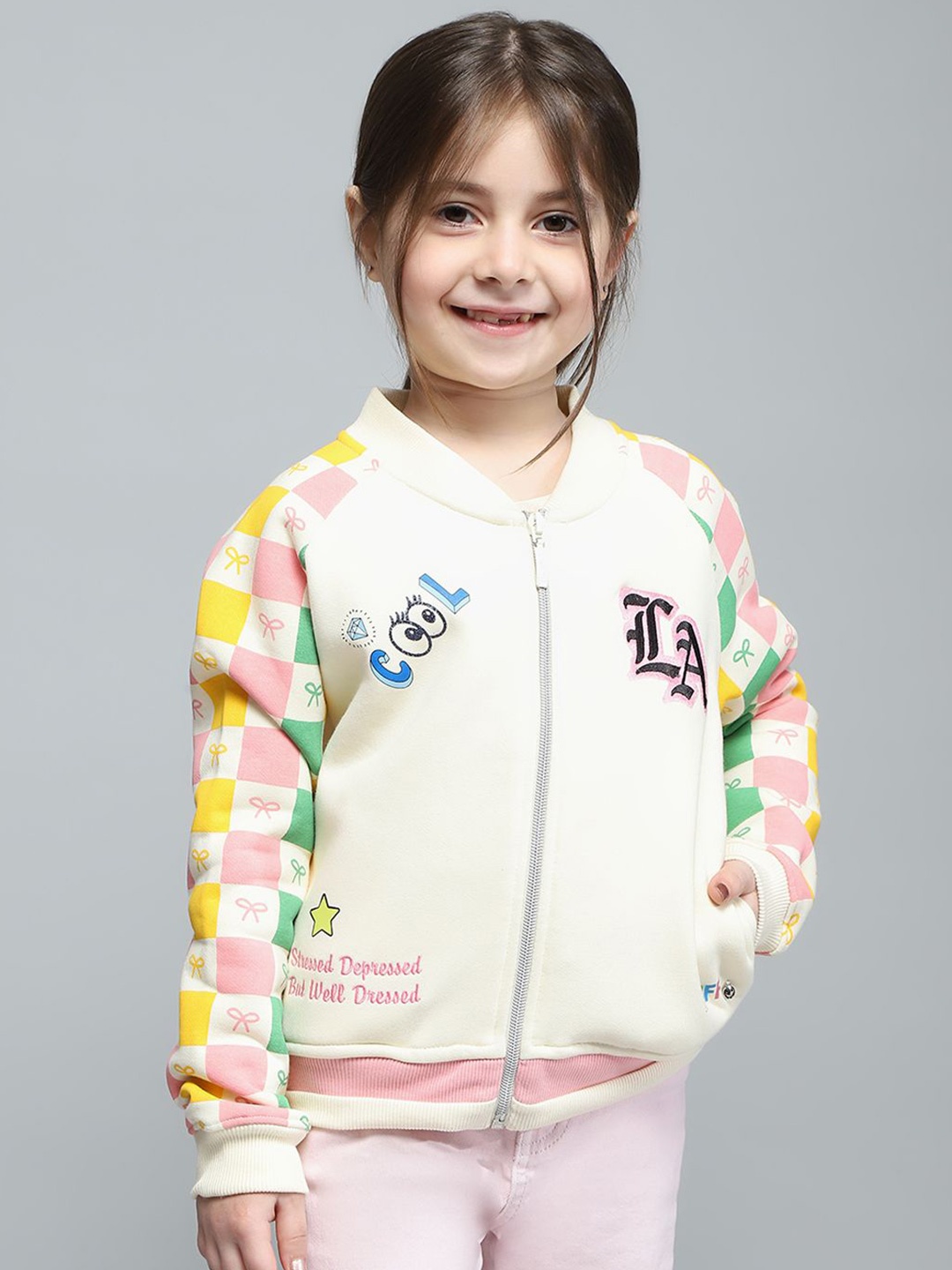 

Monte Carlo Girls Printed Sweatshirt, Off white