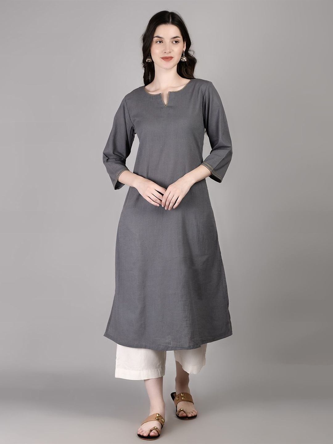 

PALASH Cotton Kurta, Grey