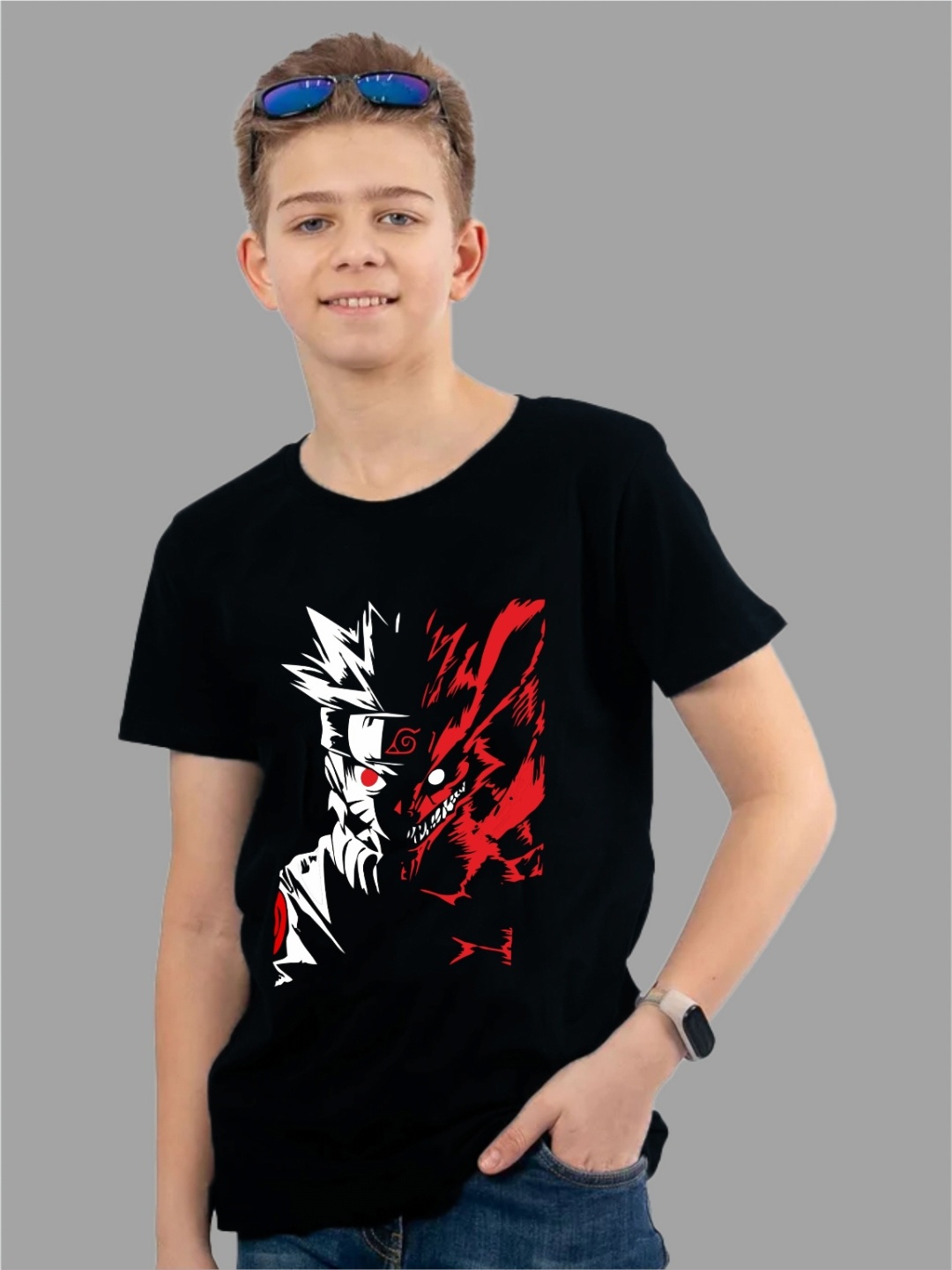 

Uniplanet store Boys Typography Printed Pockets T-shirt, Black