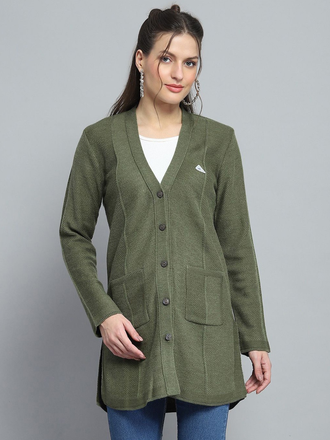 

Monte Carlo Women Woollen Longline, Green