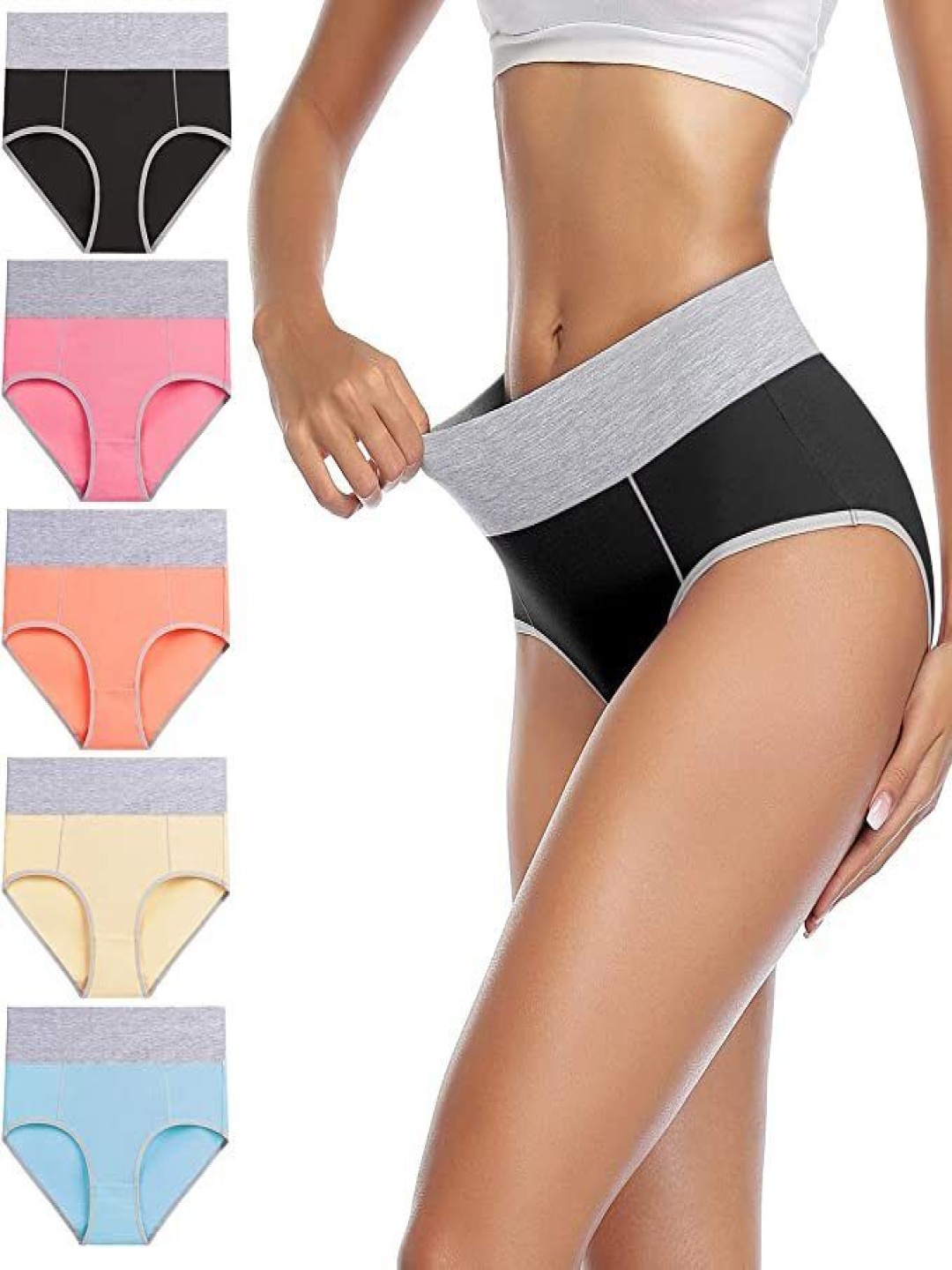 

Diving Deep Pack Of 5 Cotton Hipster Briefs AF_7__S_1, Black