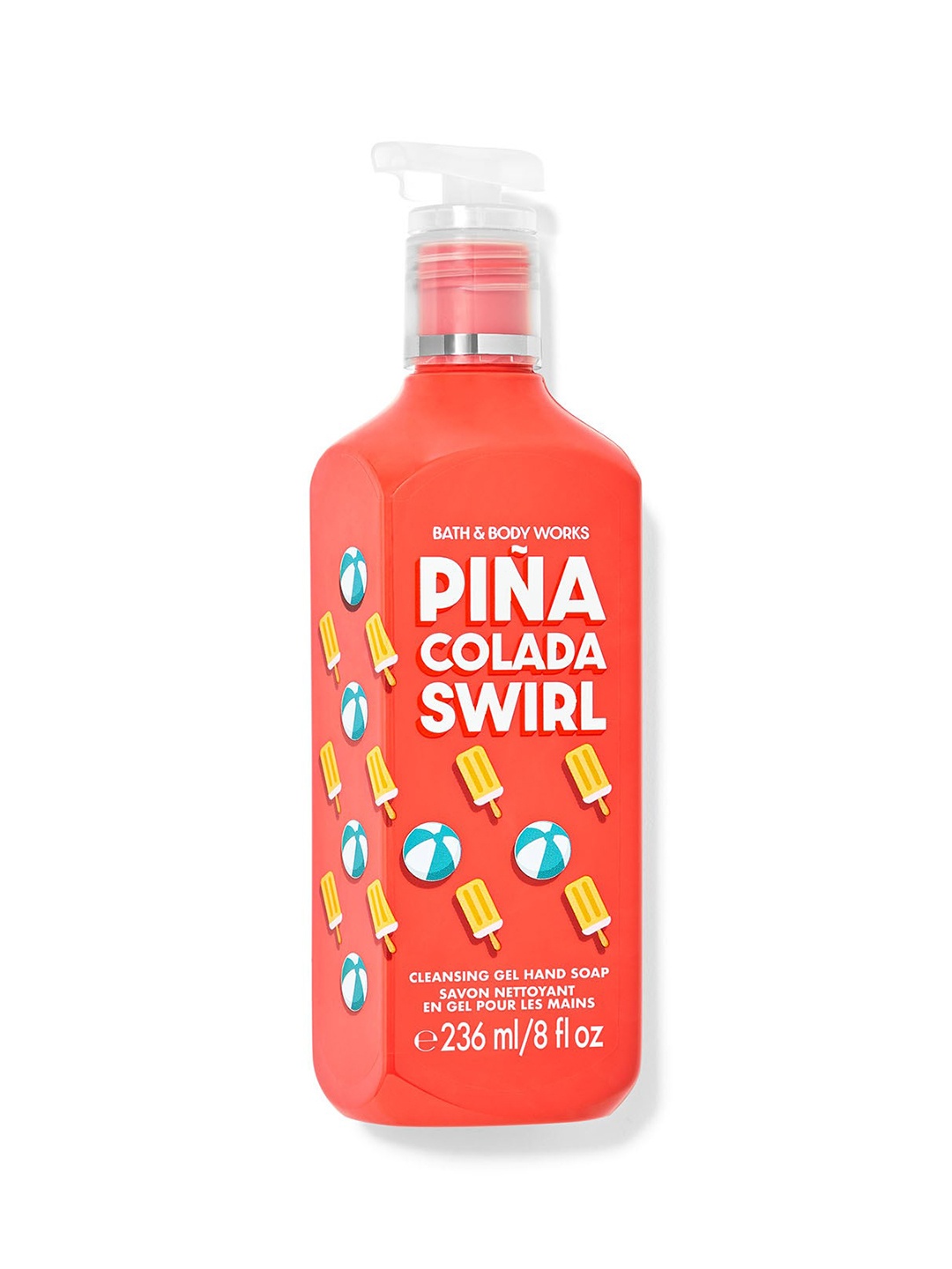 

Bath & Body Works Pia Colada Swirl Cleansing Gel Hand Soap - 236ml, Peach