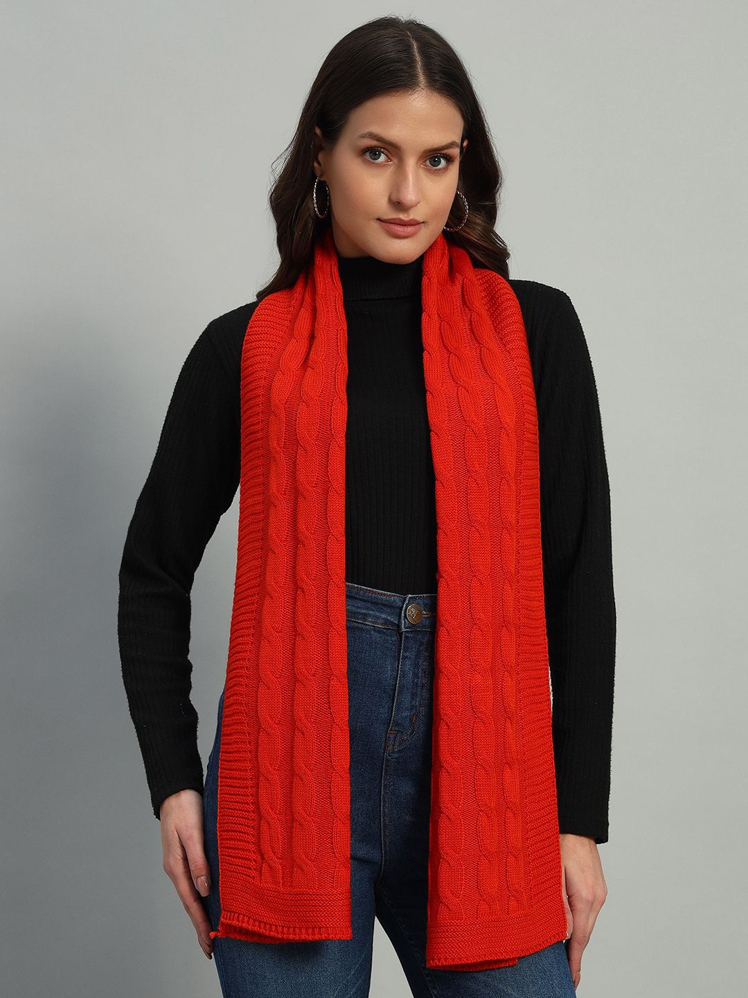 

HANDICRAFT PALACE Women Scarf, Red