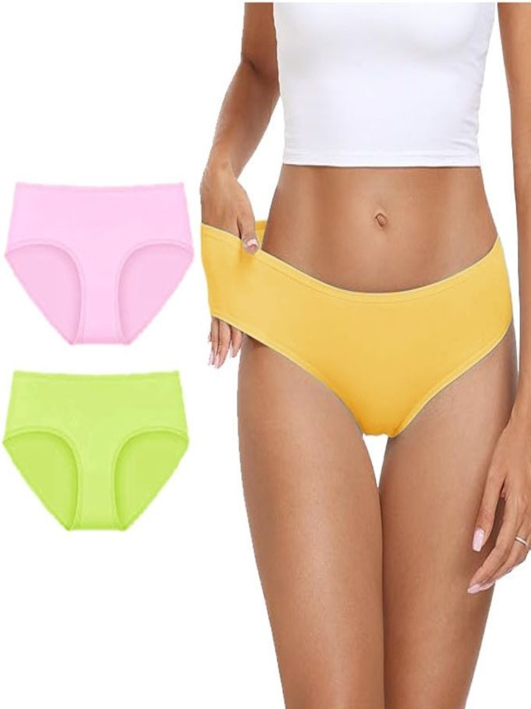 

Diving Deep Pack Of 3 Cotton Mid-Rise Hipster Briefs DD231 BP, P, Y New Pant_ies_3 PC_4XL, Pink