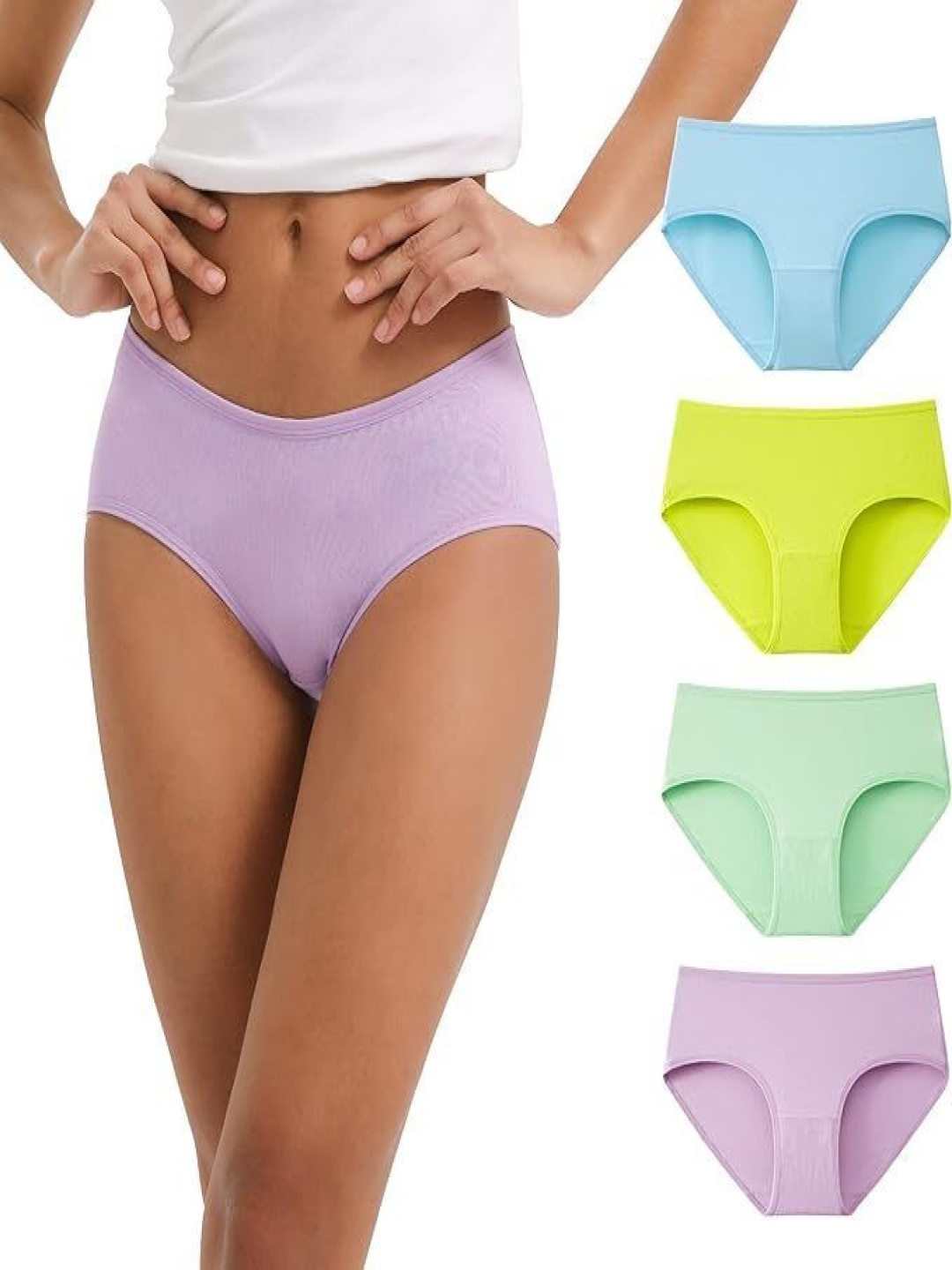 

Diving Deep Pack Of 4 Cotton Hipster Briefs, Green