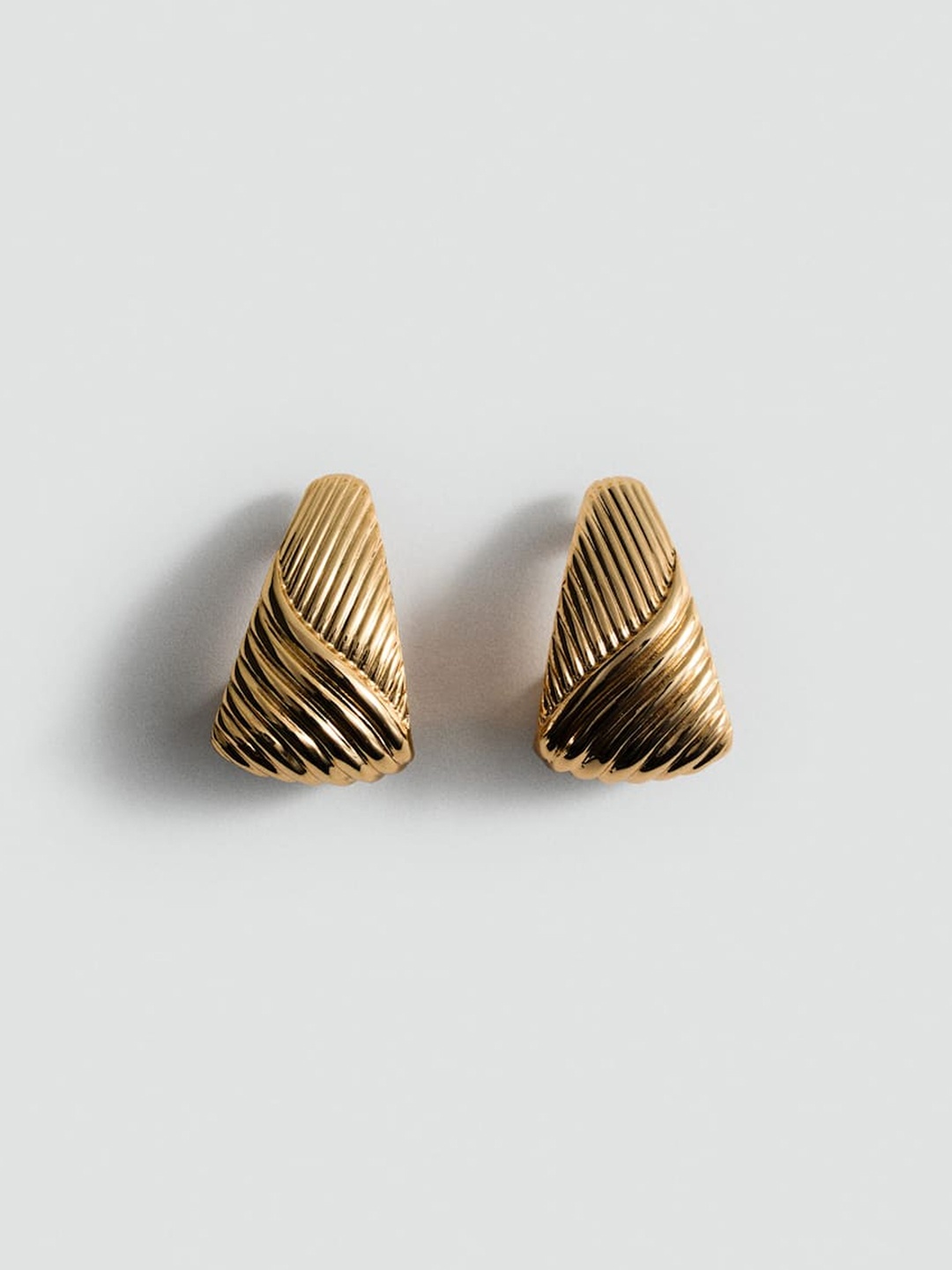 

MANGO Triangular Shaped Drop Earrings, Gold