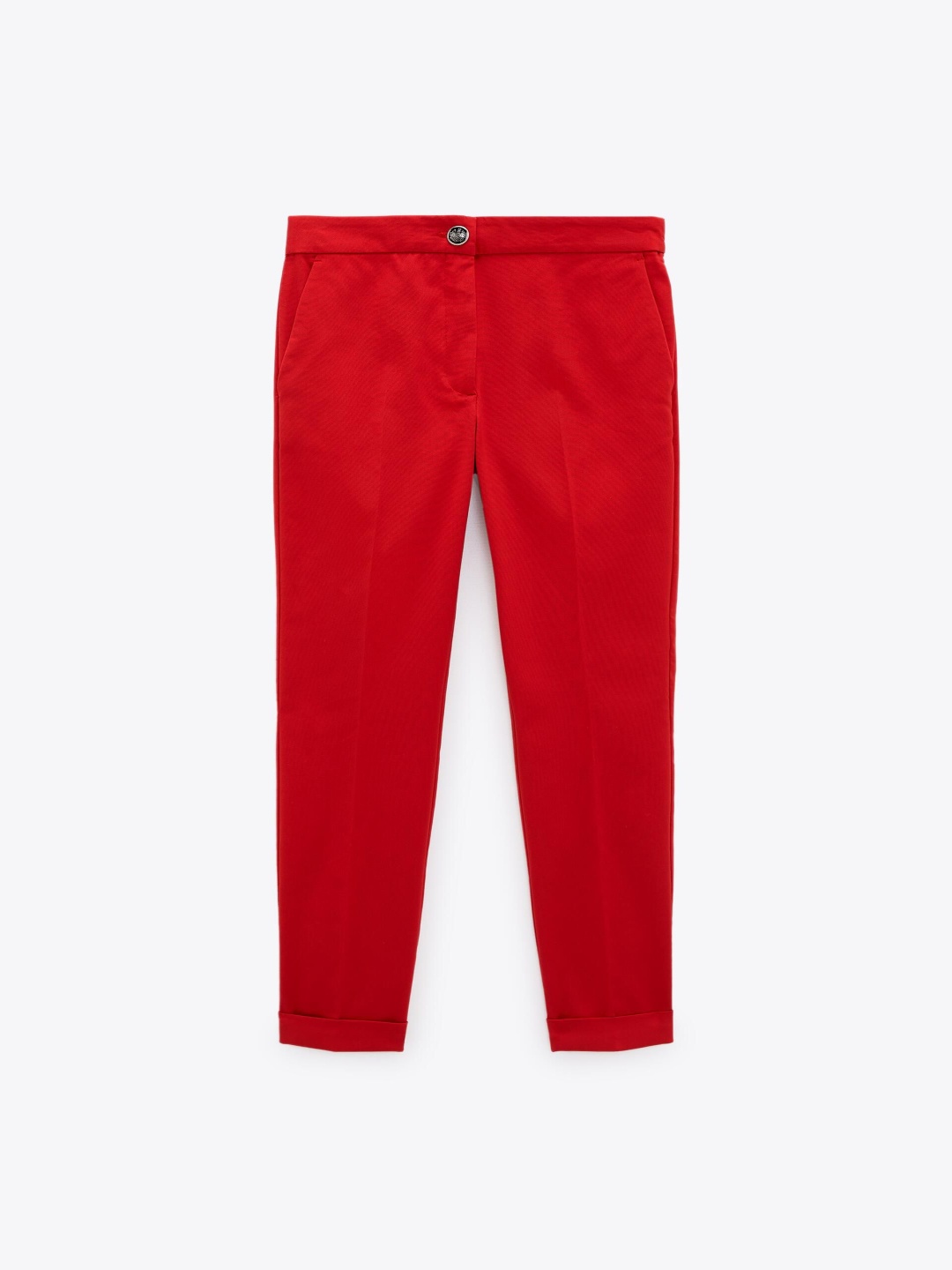 

ZARA Women Trousers, Red
