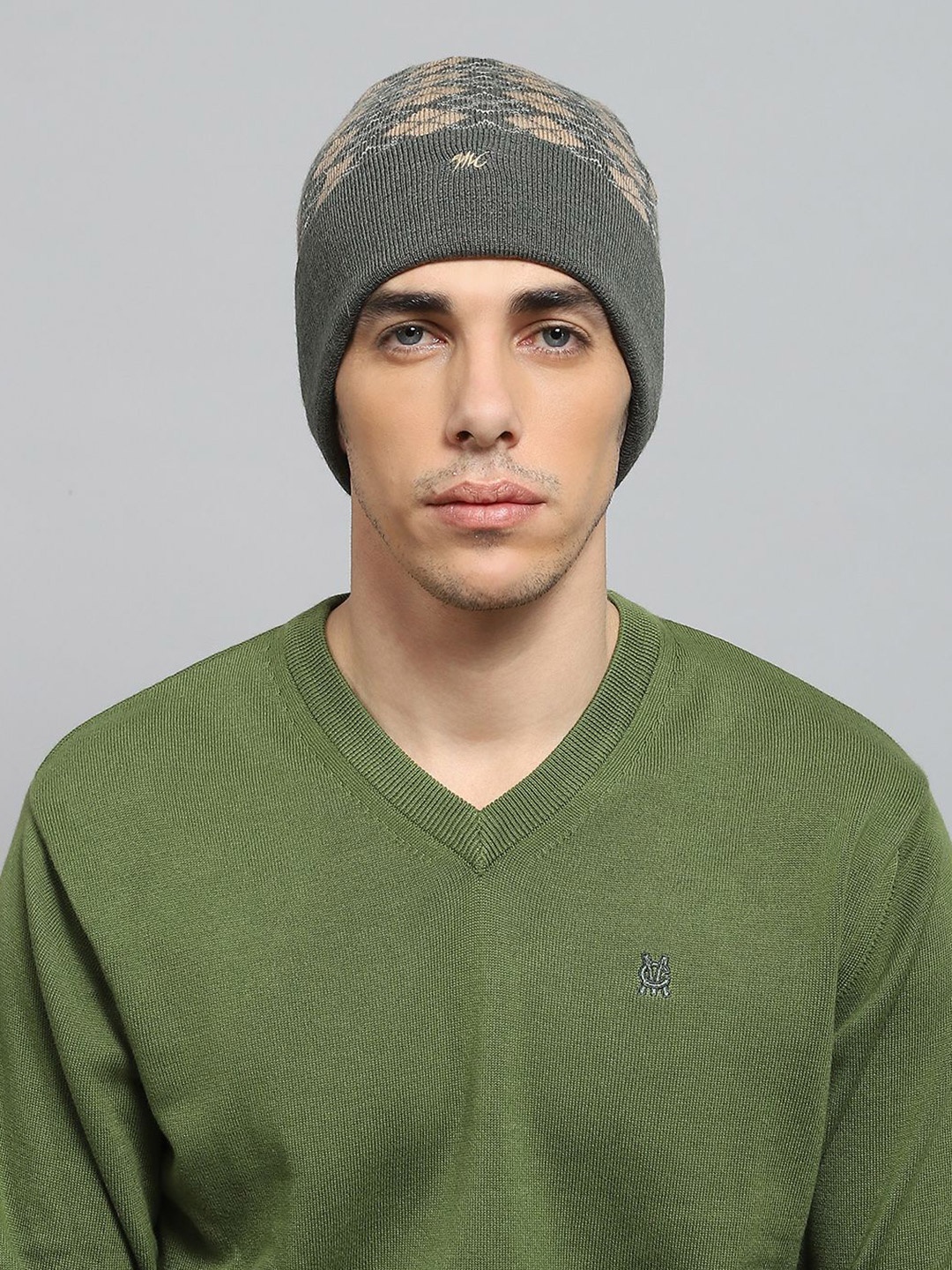 

Monte Carlo Men Woollen Beanie, Green