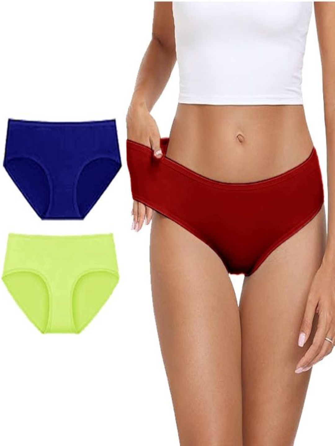 

Diving Deep Pack Of 3 Hipster Briefs DD213 Blue, M, P New Pant_ies_3 PC_XL