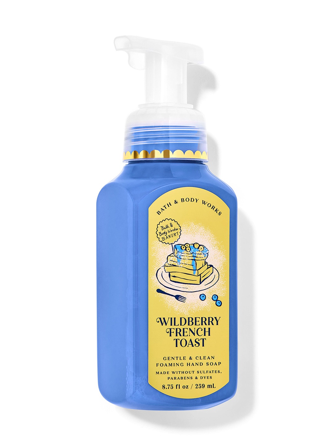 

Bath & Body Works Wildberry French Toast Gentle & Clean Foaming Hand Soap - 259 ml, Blue